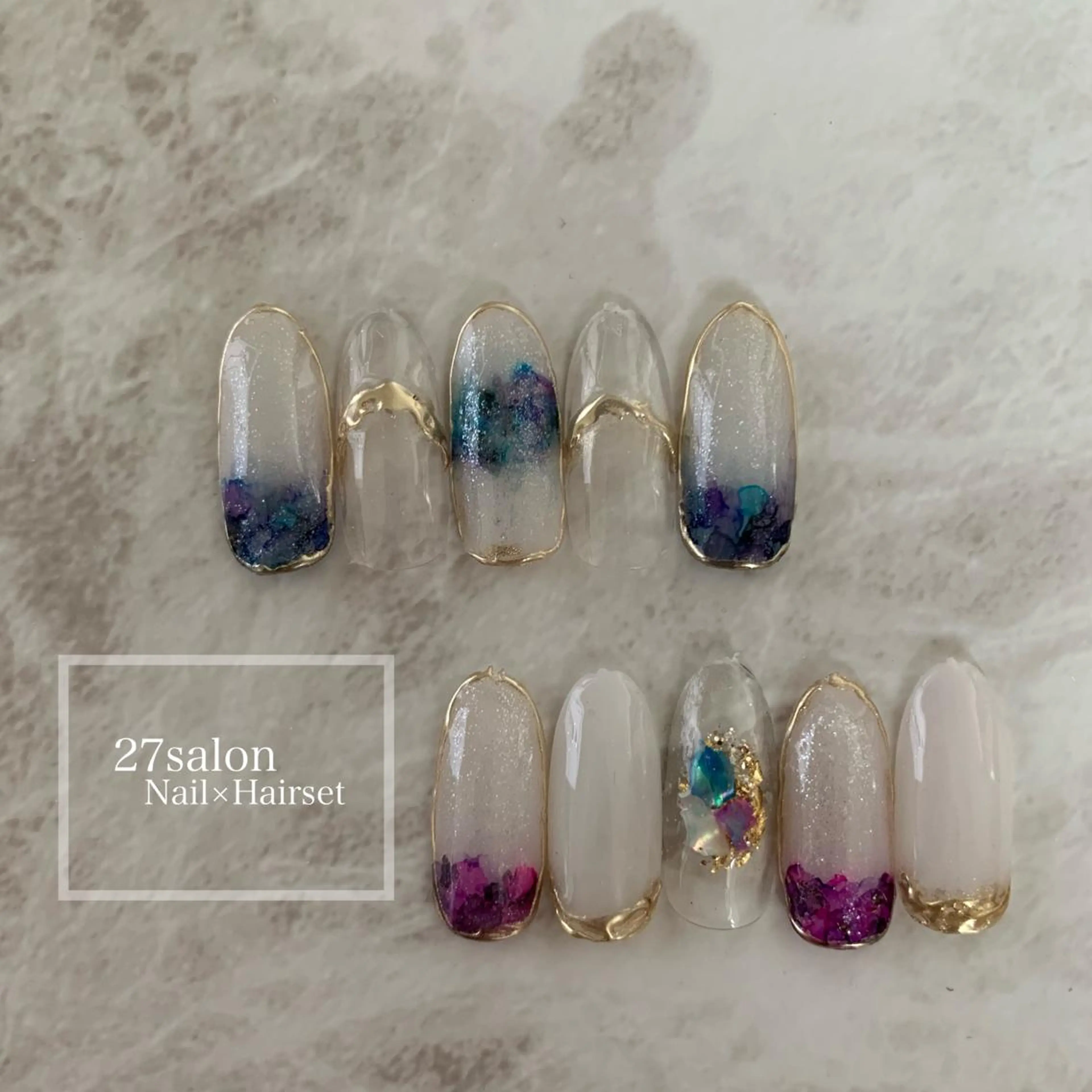 ネイル アートネイル 春ネイル 27salon yuinaのネイルデザイン