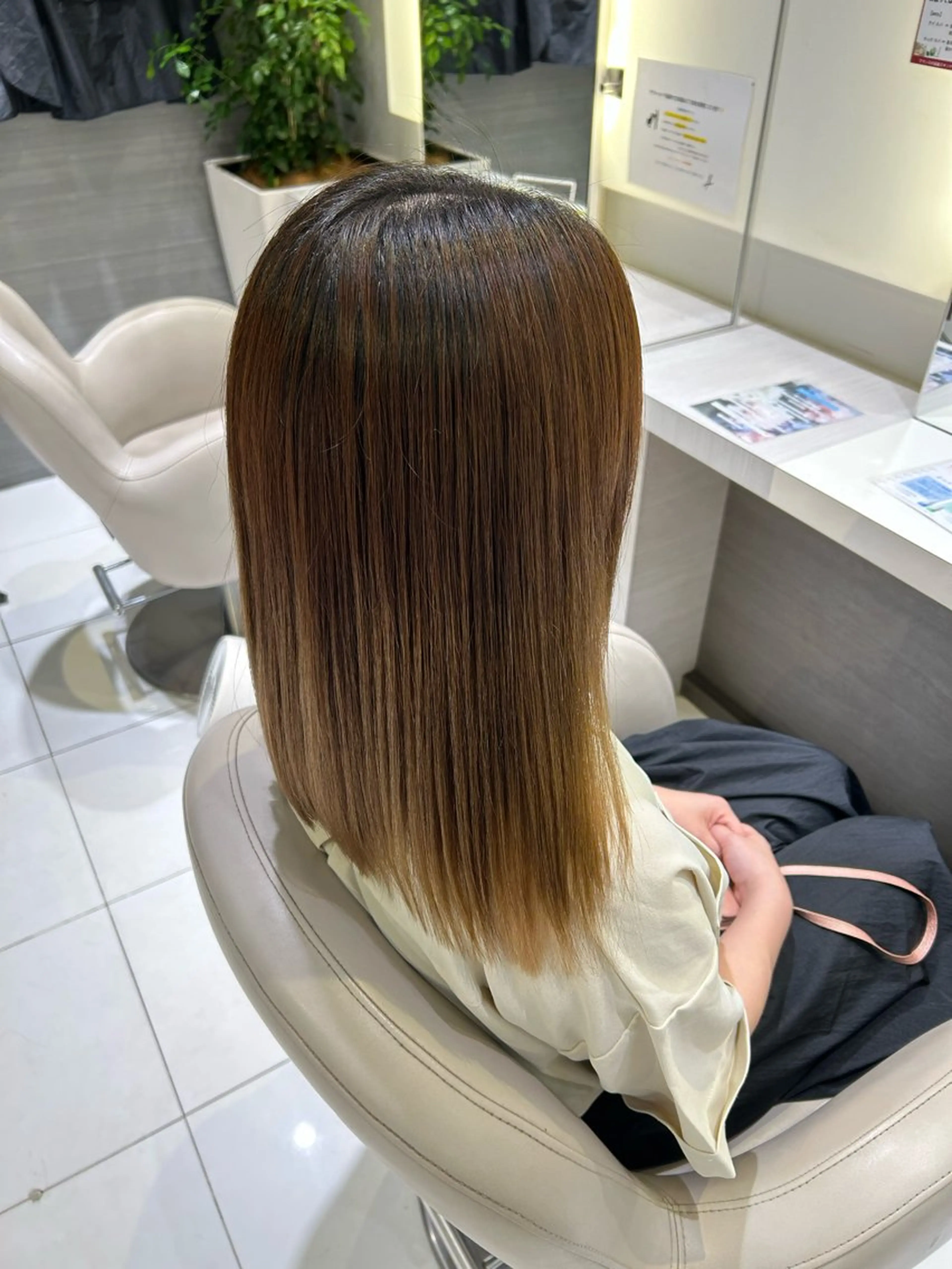 セミロング 縮毛矯正 縮毛矯正 合庭 柚のヘアスタイル