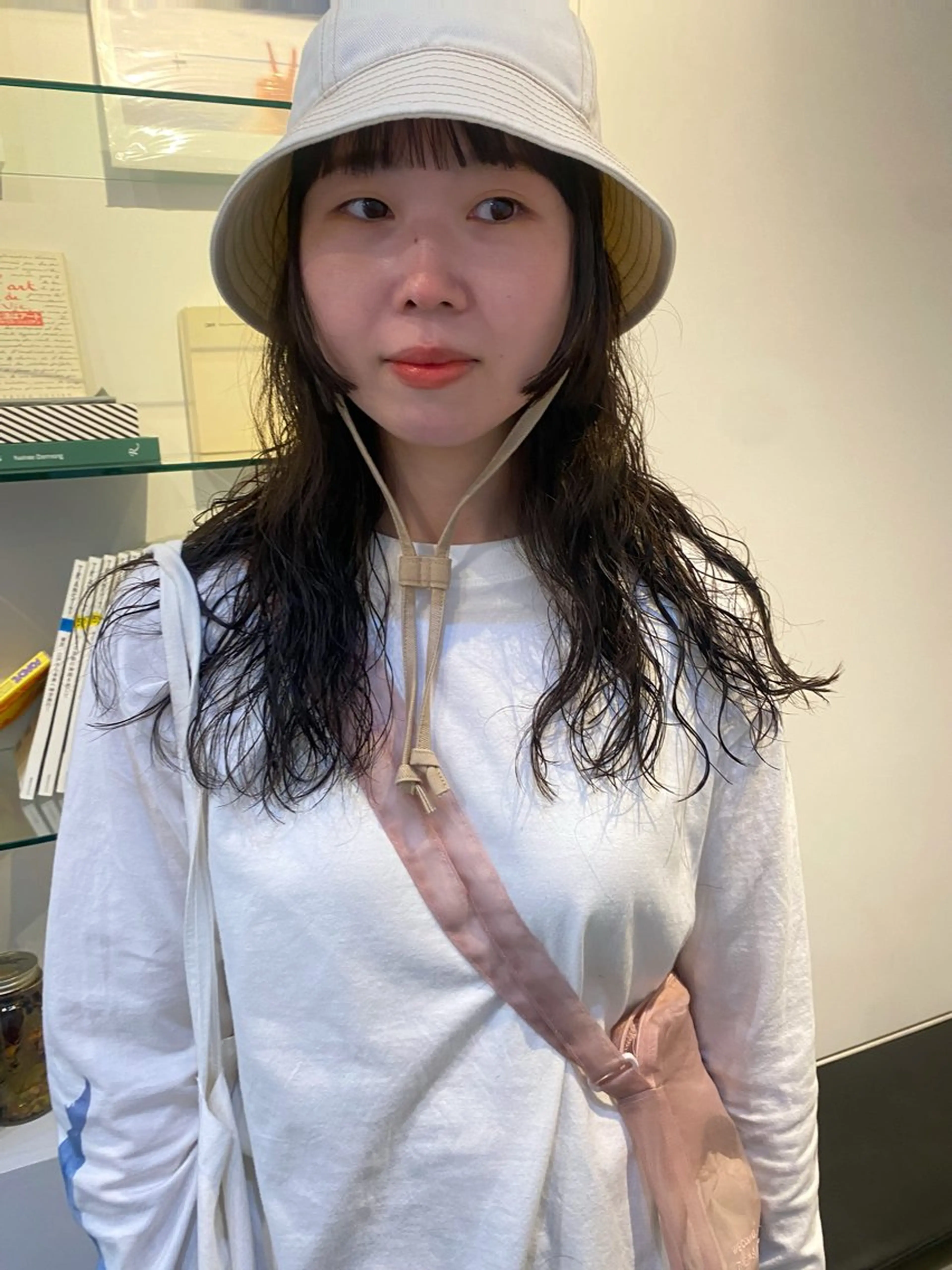 ミディアム パーマ 永田 愛莉のヘアスタイル