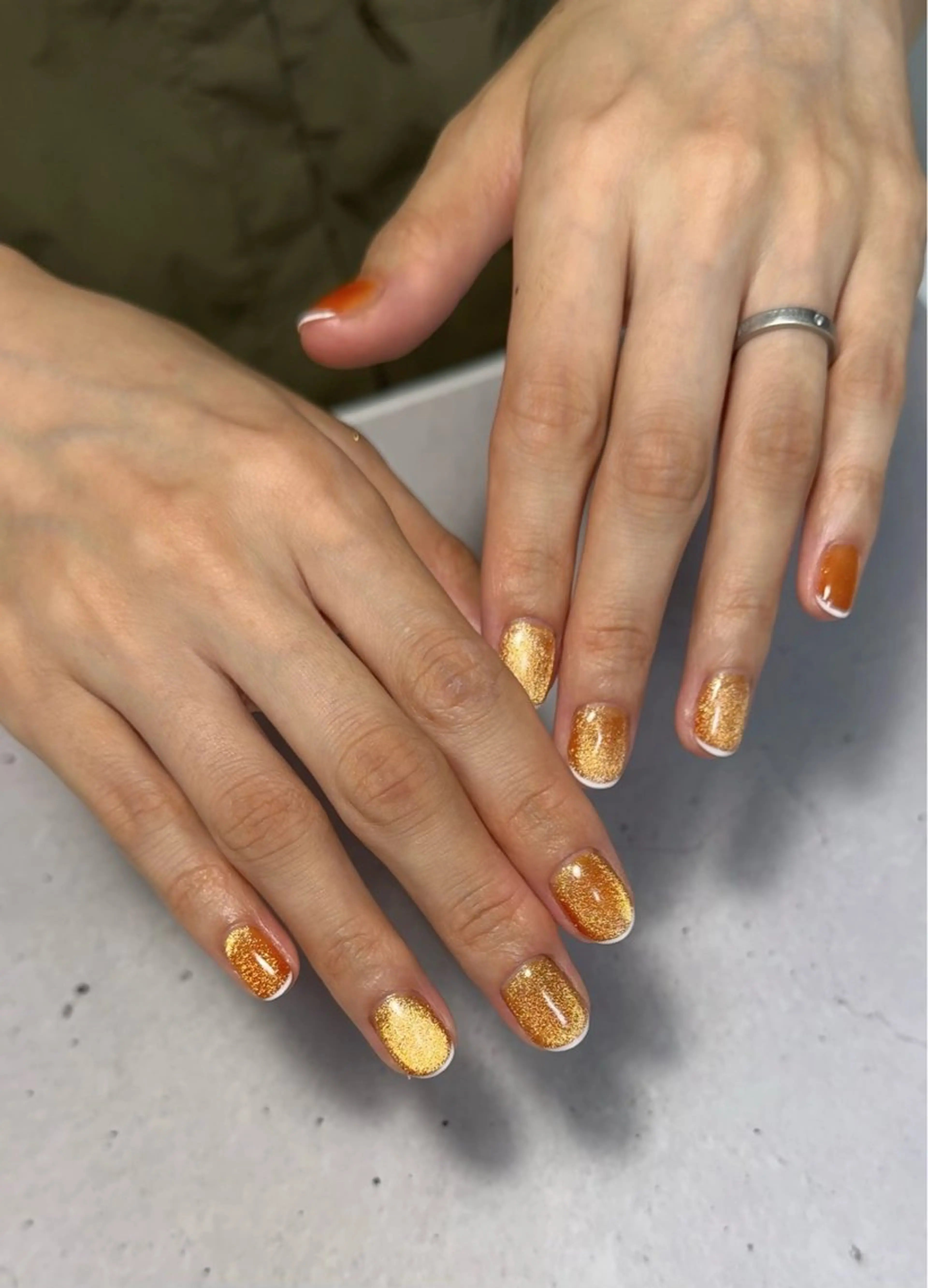 ネイル フレンチネイル マグネットネイル ハンドネイル Monica nails/福島のネイルデザイン