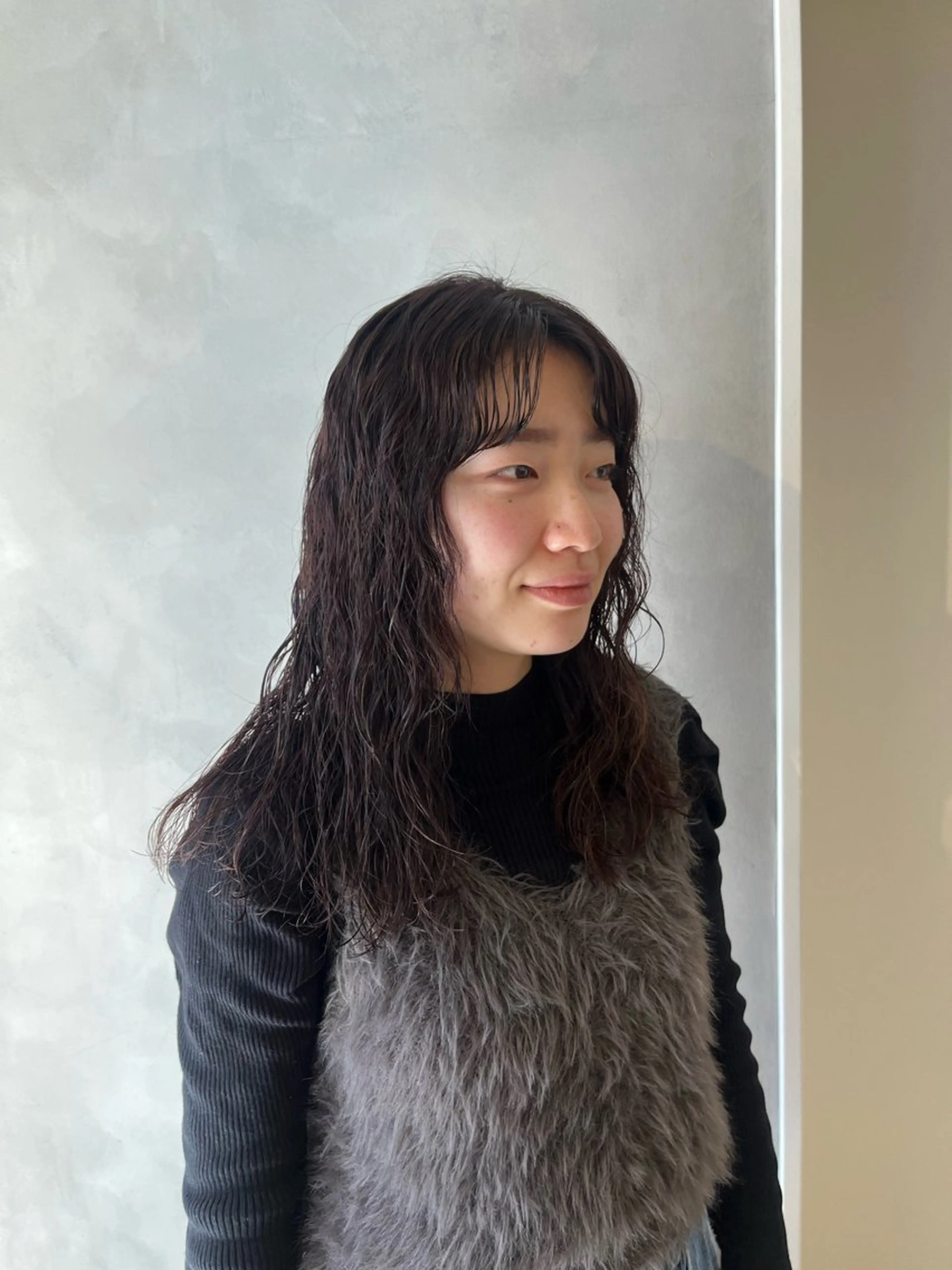 セミロング カット パーマ トリートメント ボブ/ベージュ/ パーマ🪿近森ゆいのヘアスタイル