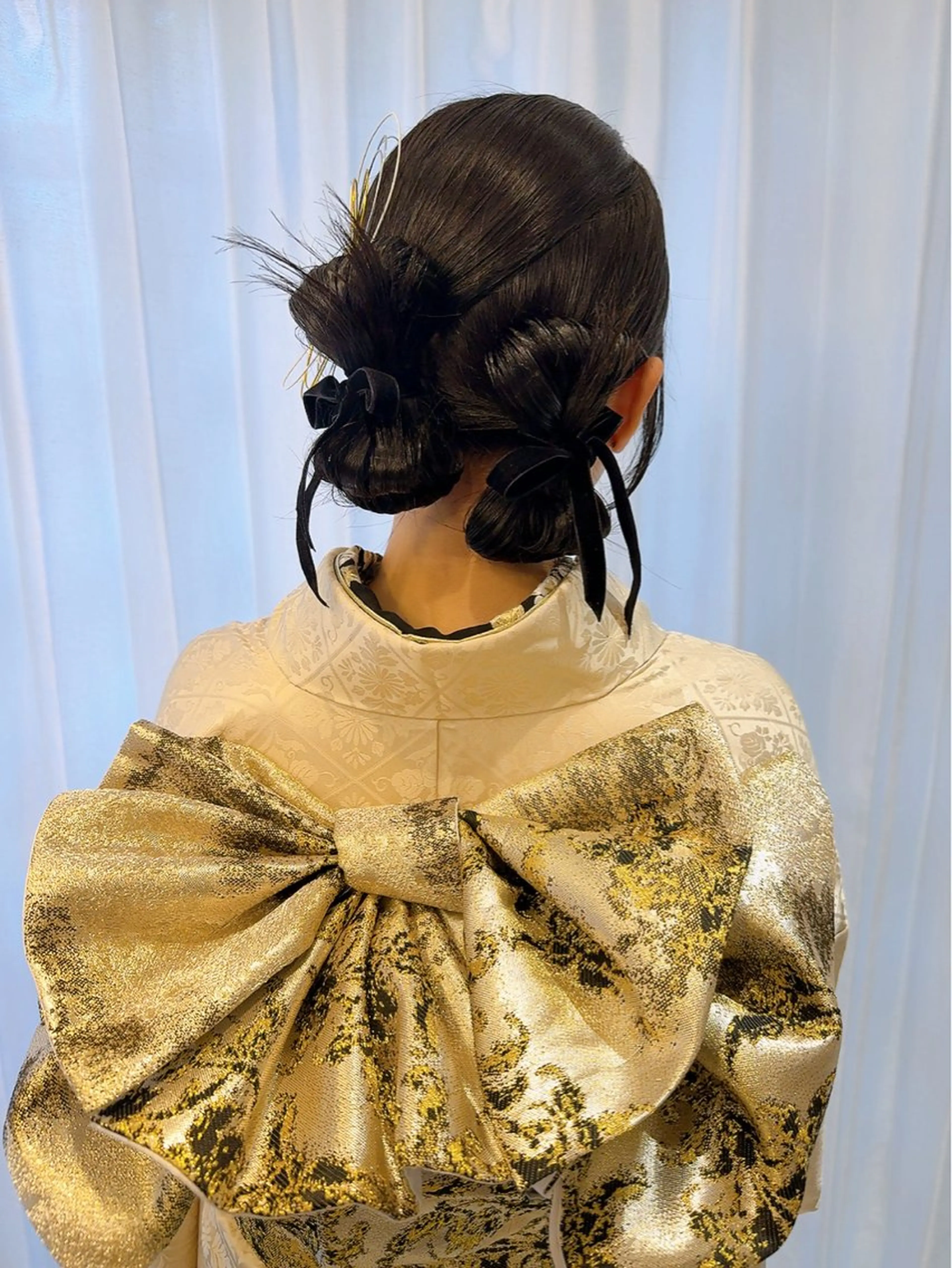 ヘアアレンジ 着物ヘア 卒業式のヘアスタイル 髪飾り ヘアセット 池田 みのりのヘアスタイル