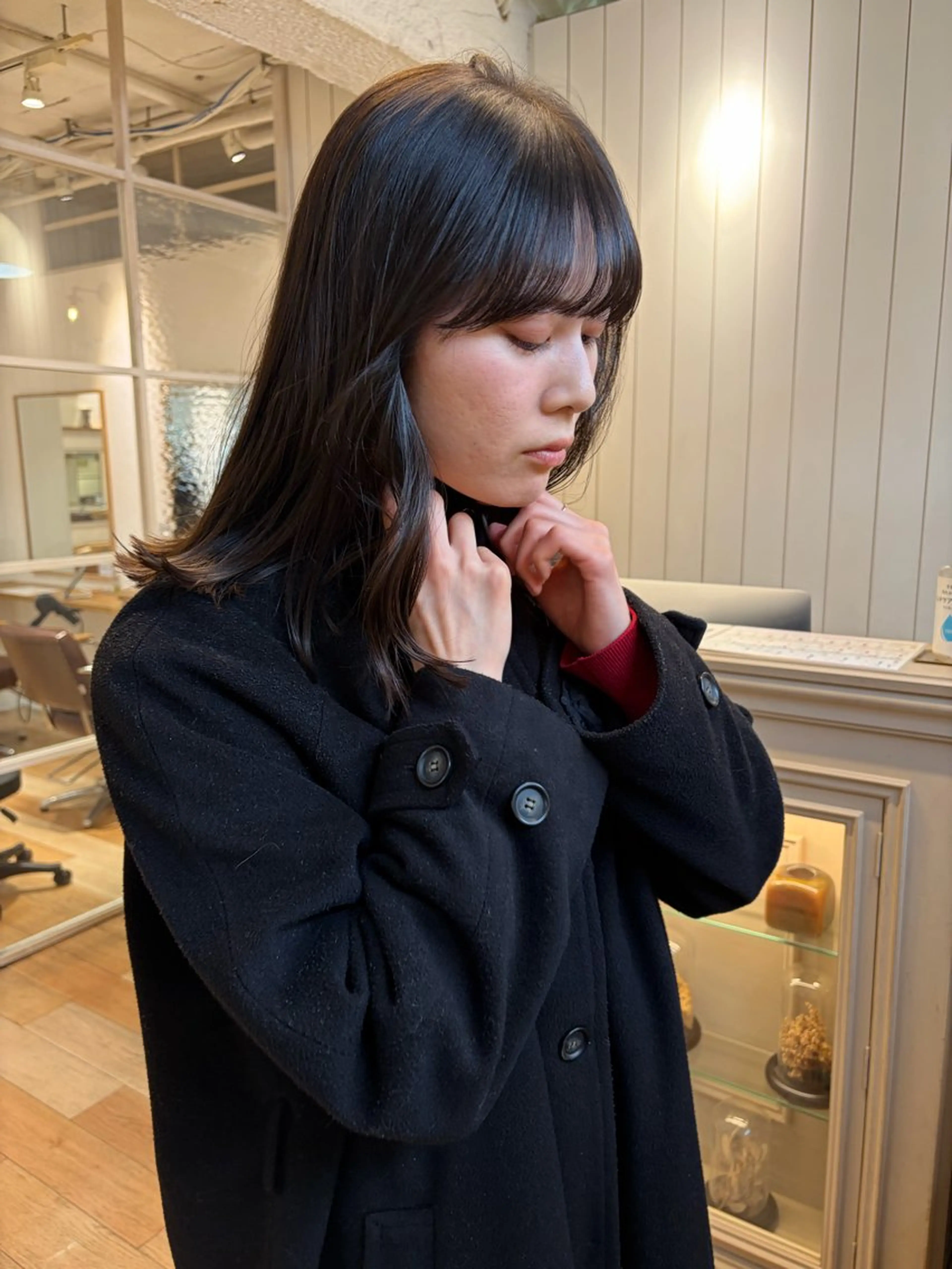 ミディアム カラー カット ヘアカラー トリートメント じゅわっと暖色カラー 🍊Moemiのヘアスタイル