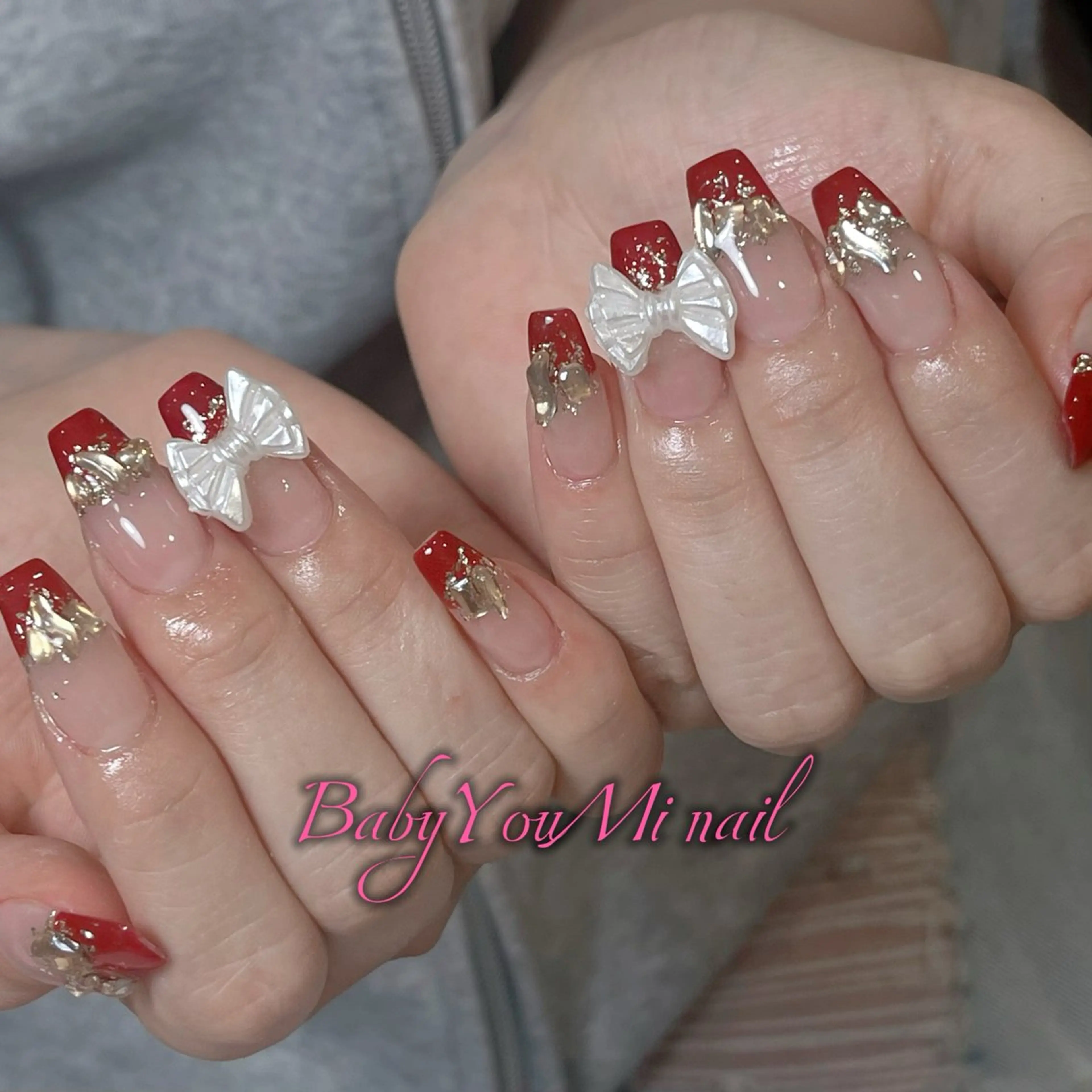 ネイル オーロラネイル フラワーネイル フットネイル フレンチネイル ジェルネイル ハンドネイル BabyYouMi ねねのネイルデザイン