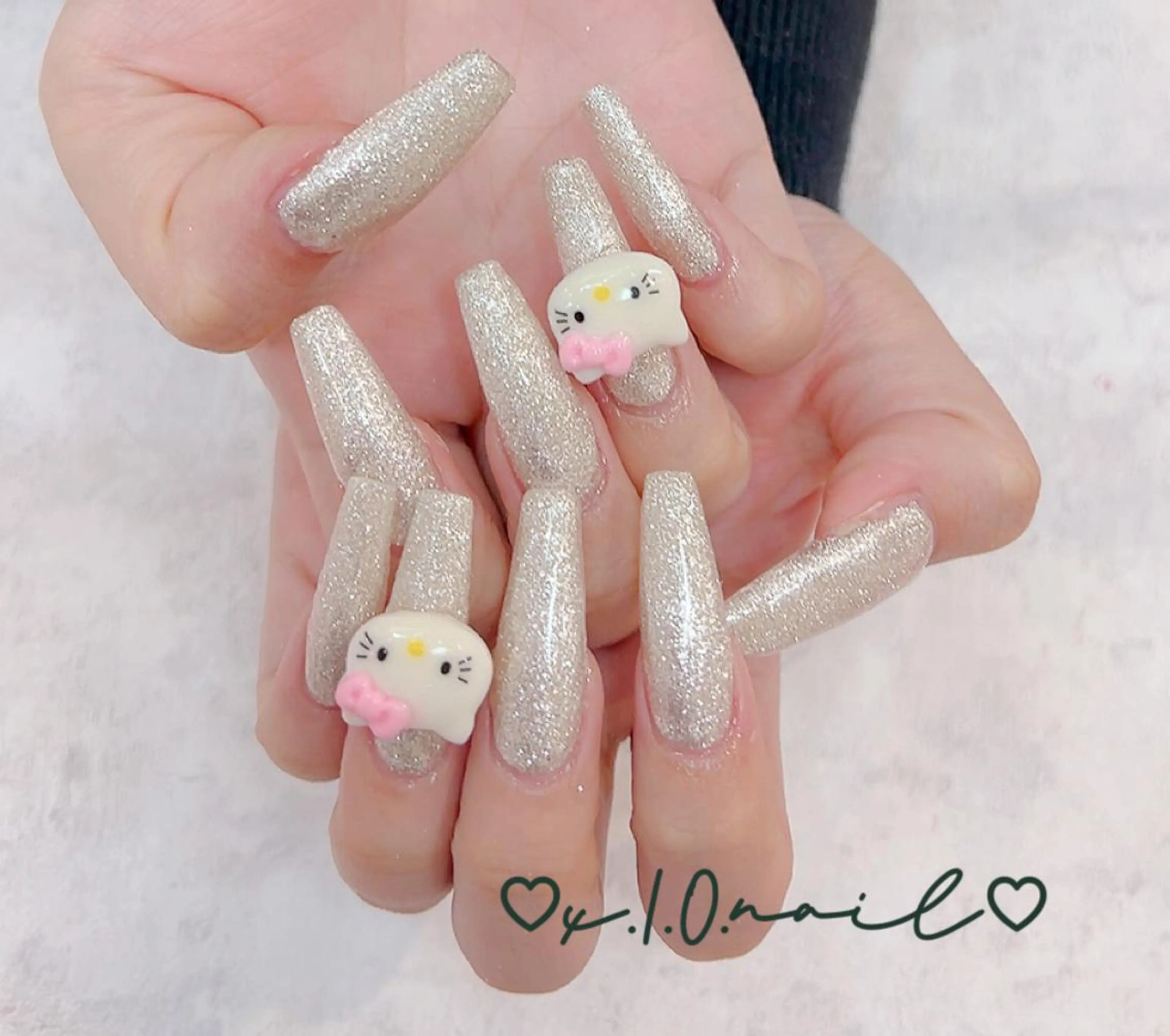ネイル アニマル柄 アートネイル ロングネイル 持ち込み ニュアンスネイル ハンドネイル x.1.0.nail ♡Cのネイルデザイン