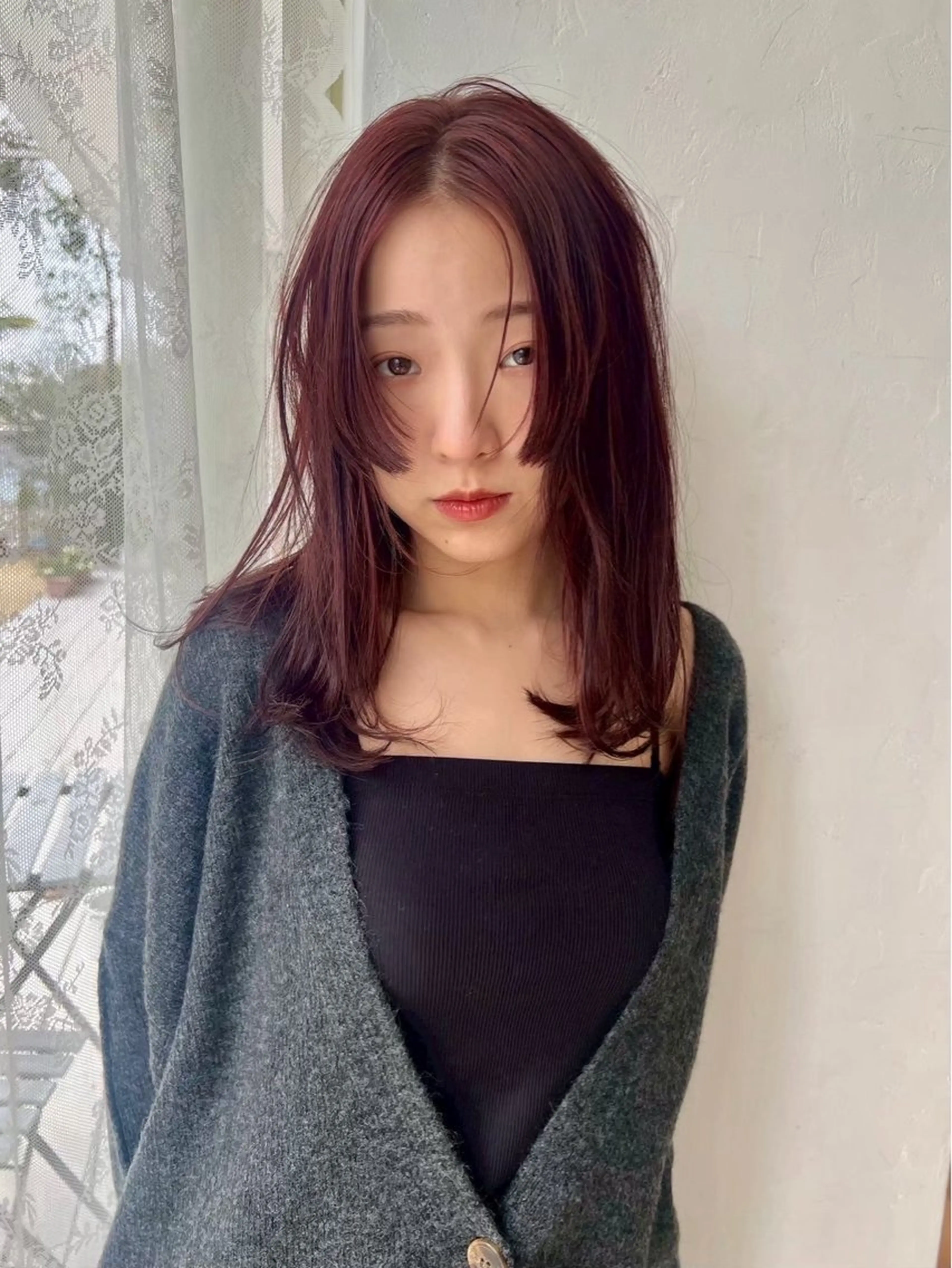 ロング ヘアカラー カラーモデル🎨✨ 長與夕夏のヘアスタイル