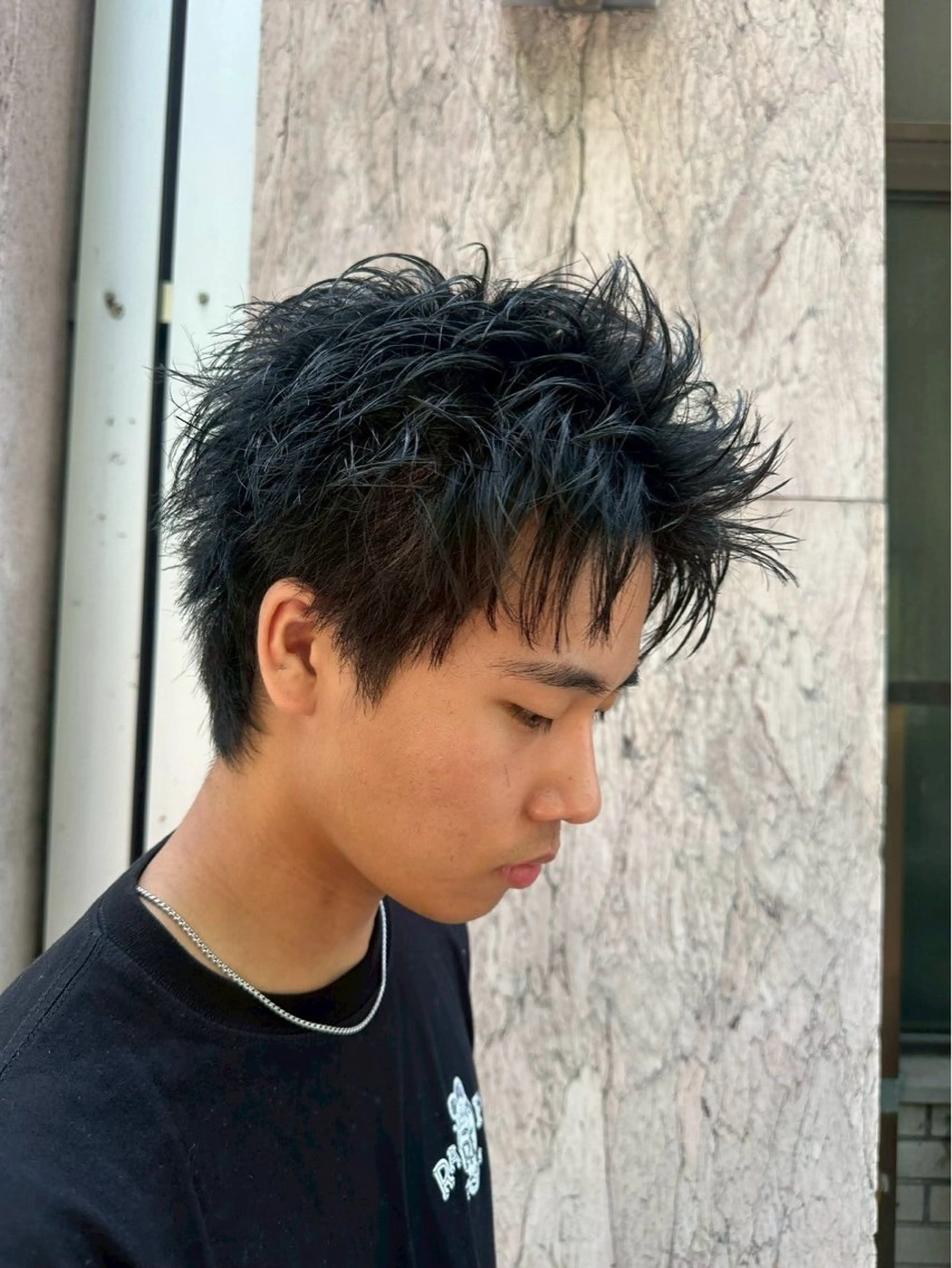 メンズ スパイキーショート メンズ専門/パーマ 特化/栄/北出瑞貴のヘアスタイル