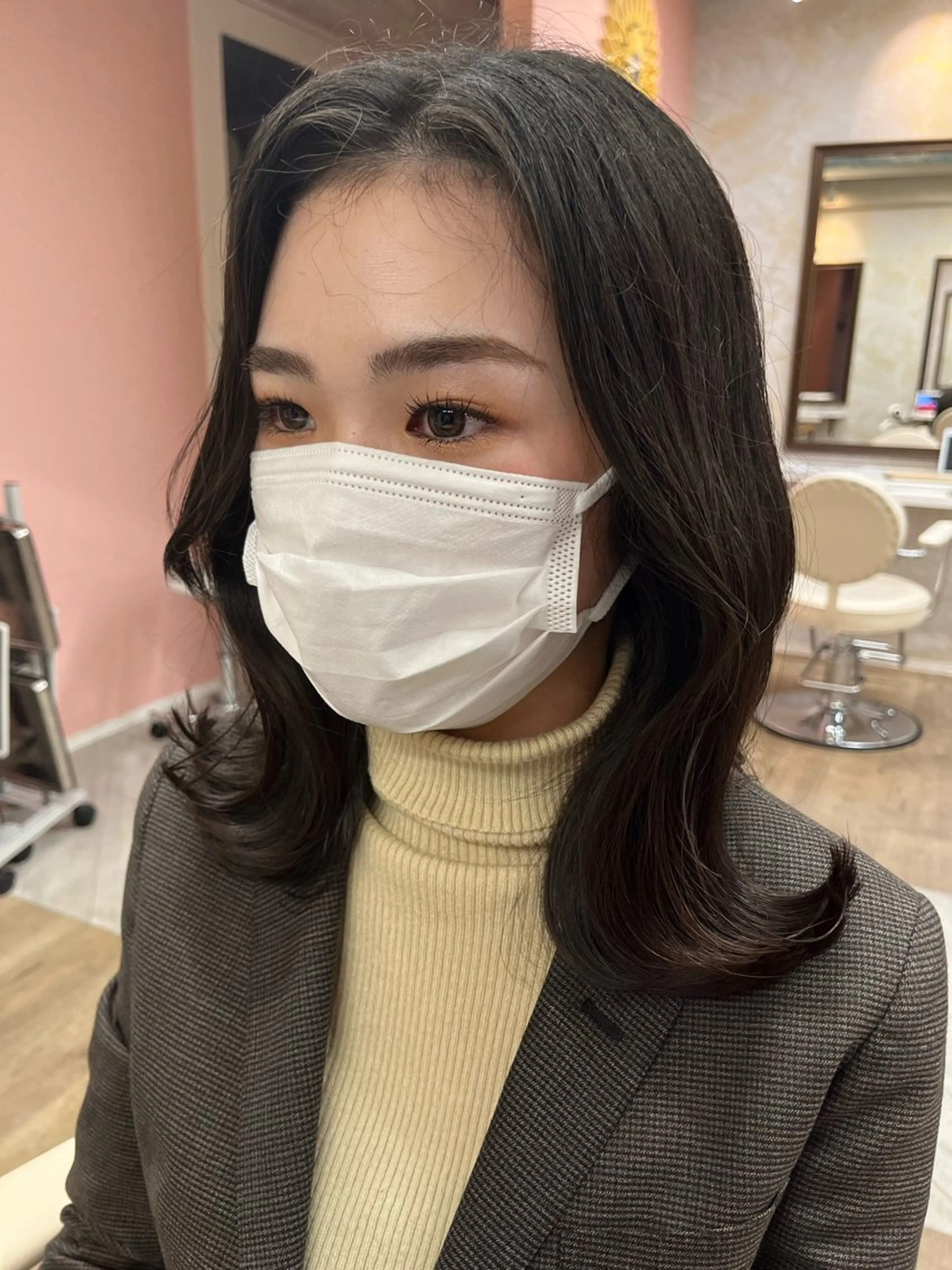 ミディアム ヘアアレンジ カット トリートメント 韓国ヘア×髪質改善 /takatoのヘアスタイル