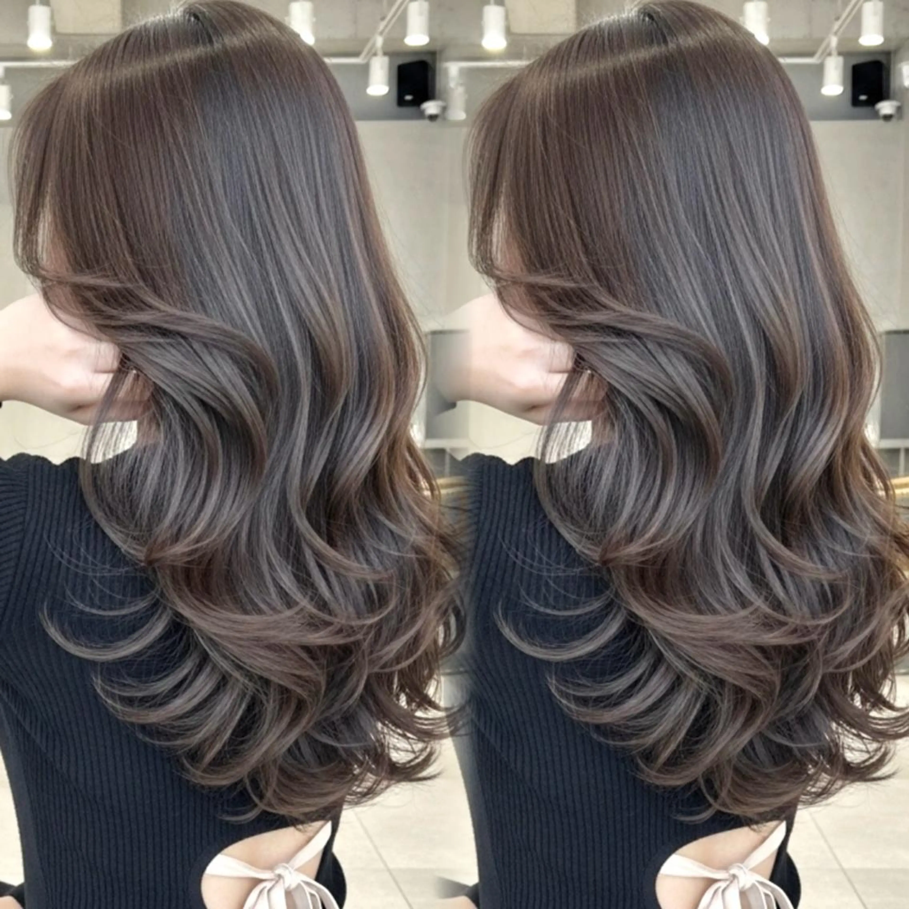 セミロング 顔周りカット 韓国風ヘア レイヤーカット 小顔カット カット ヘアカラー トリートメント ✨韓国レイヤー🦋 リピートNO.1✨のヘアスタイル