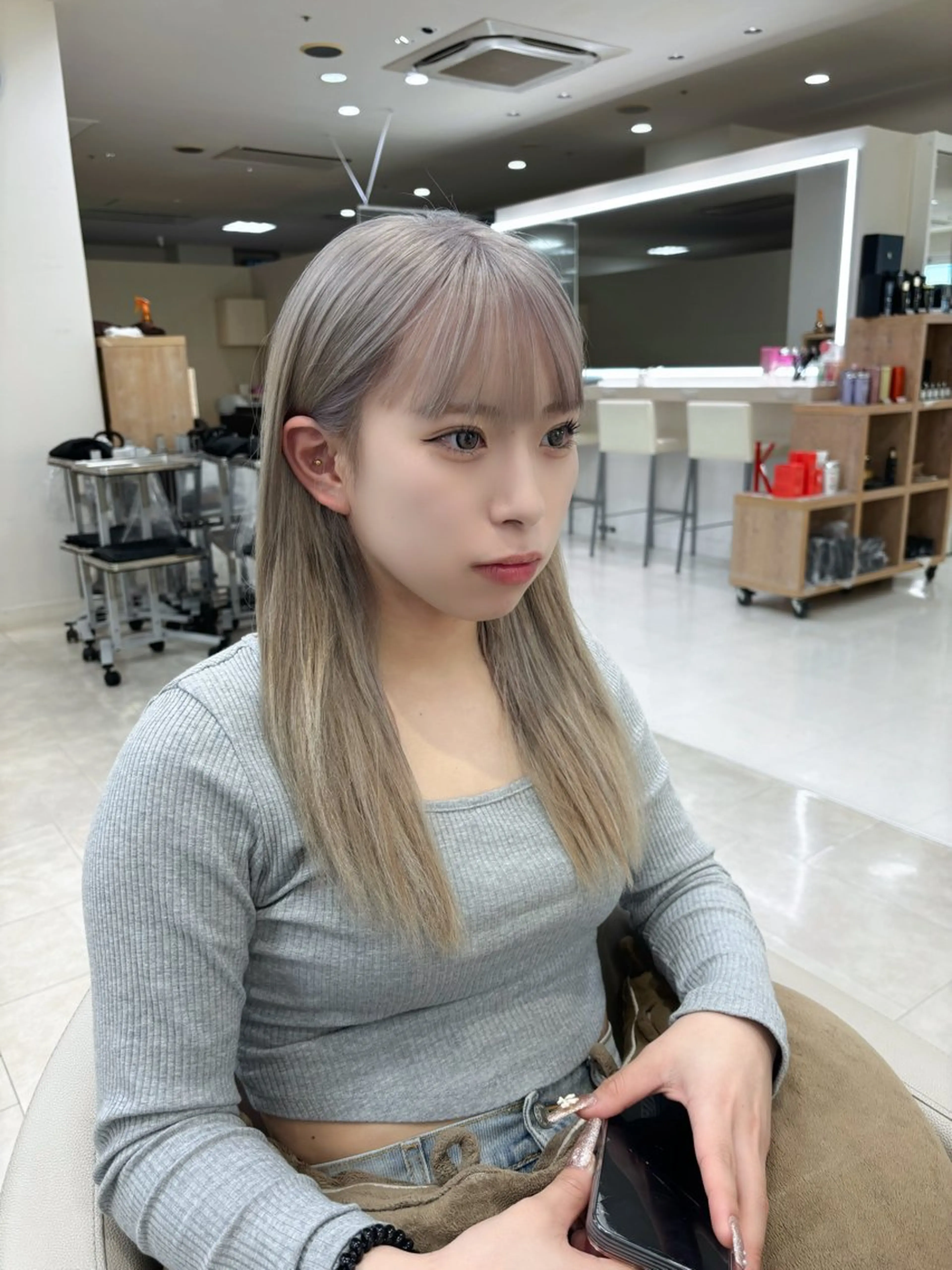 ロング カラー カット ヘアカラー 推し活/韓国/ブリー チカラーminamiのヘアスタイル