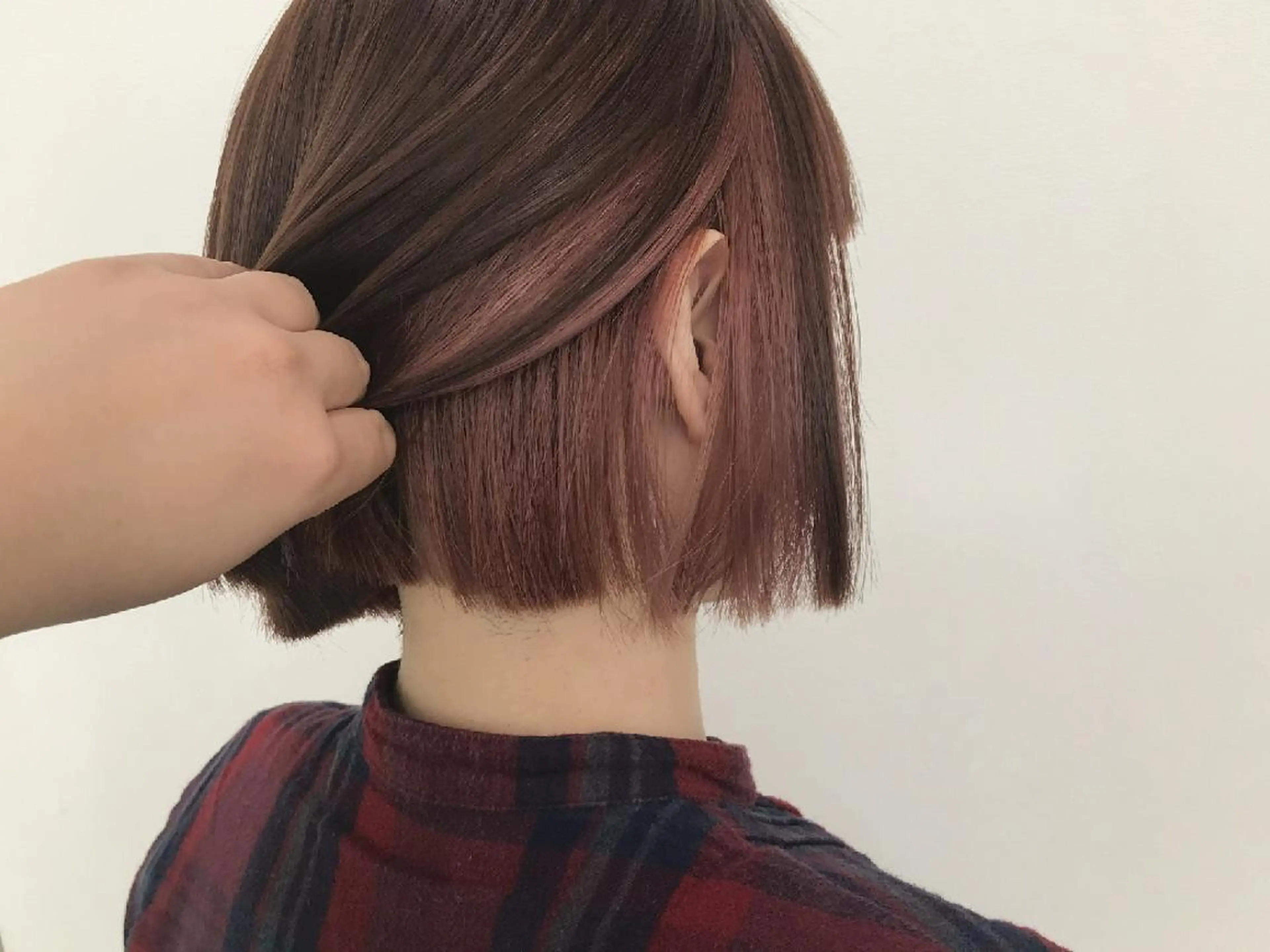 ミディアム カラー ベージュカラー インナーカラー ピンクカラー ピンクベージュ ＡＳＨ 大宮のヘアスタイル