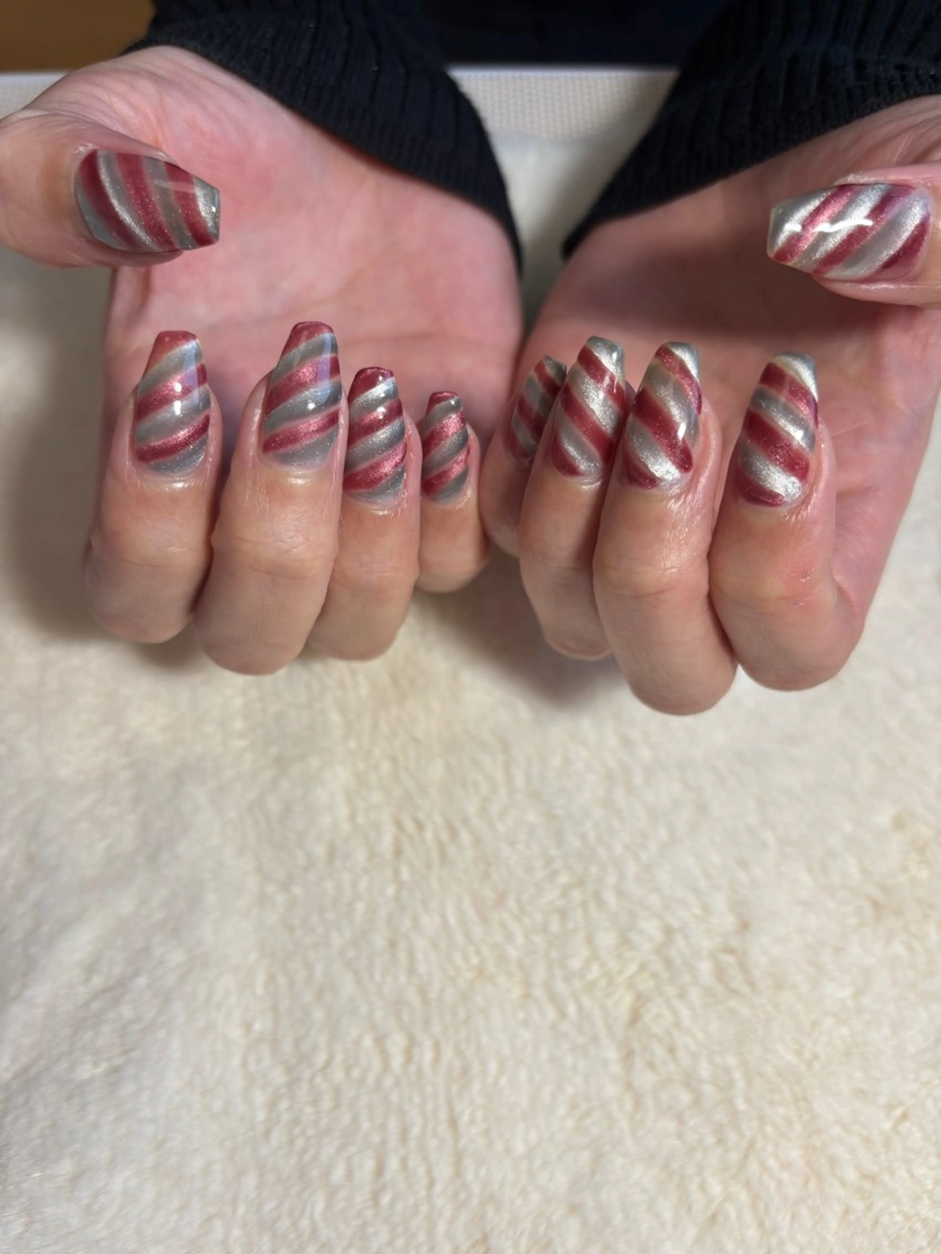 ネイル 冬ネイル クリスマス ハンドネイル 北川 恭子のネイルデザイン