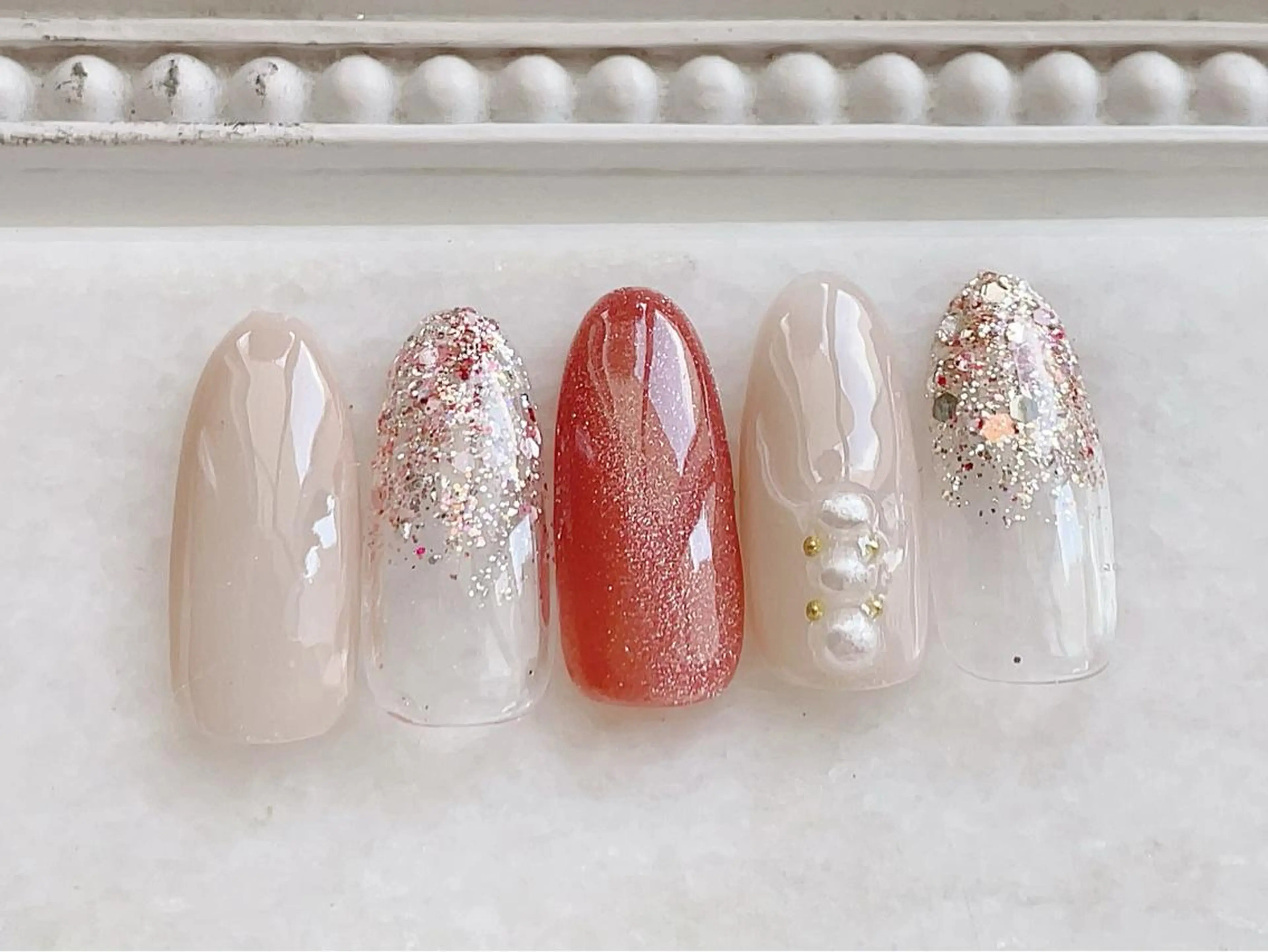 ネイル ジェルネイル キラキラネイル マグネットネイル ニュアンスネイル パラジェル ハンドネイル Satomi  のネイルデザイン