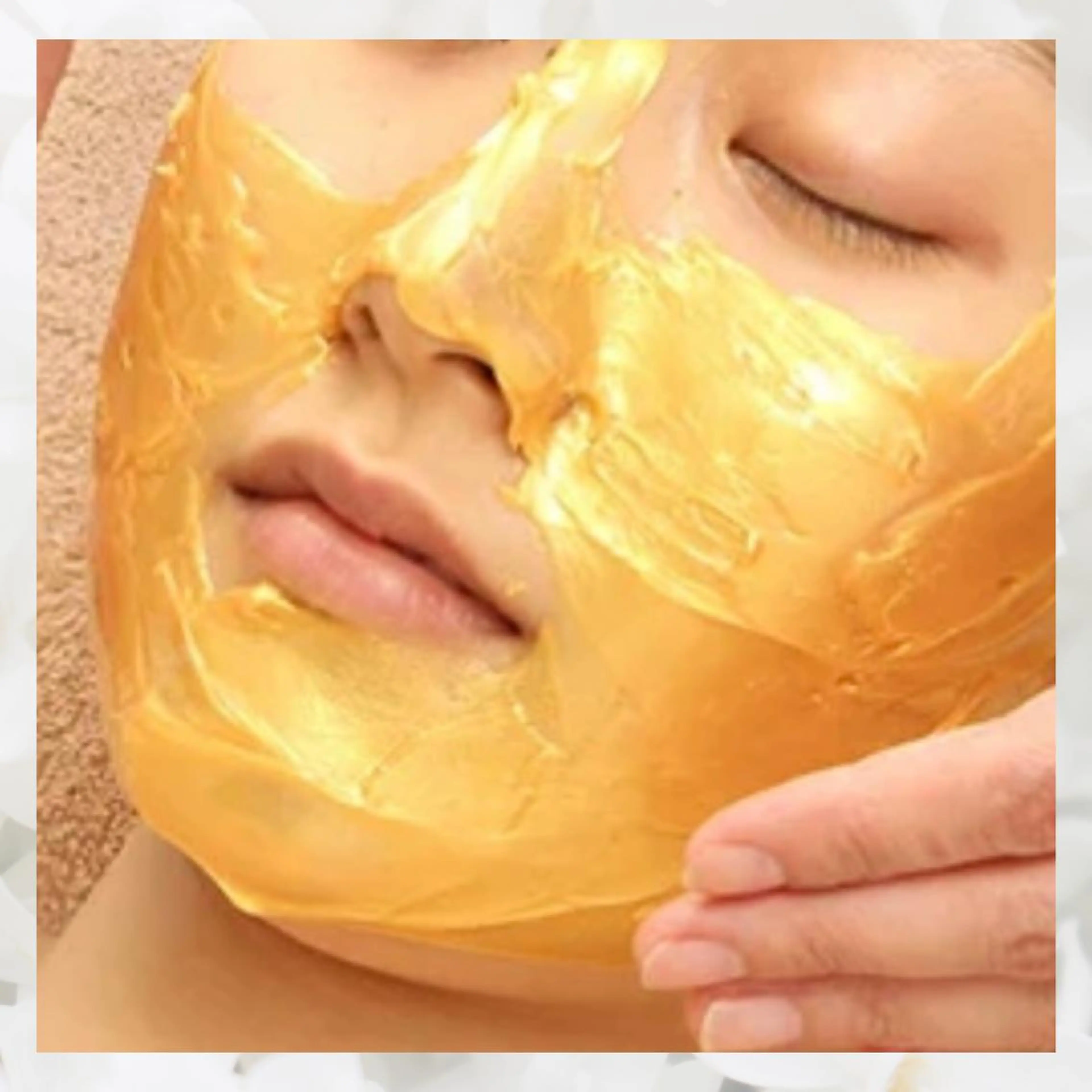 素肌の輝きを引き出す宝石パック💎"琥珀"で輝く潤いハリ肌✨ゴールデンパックの写真