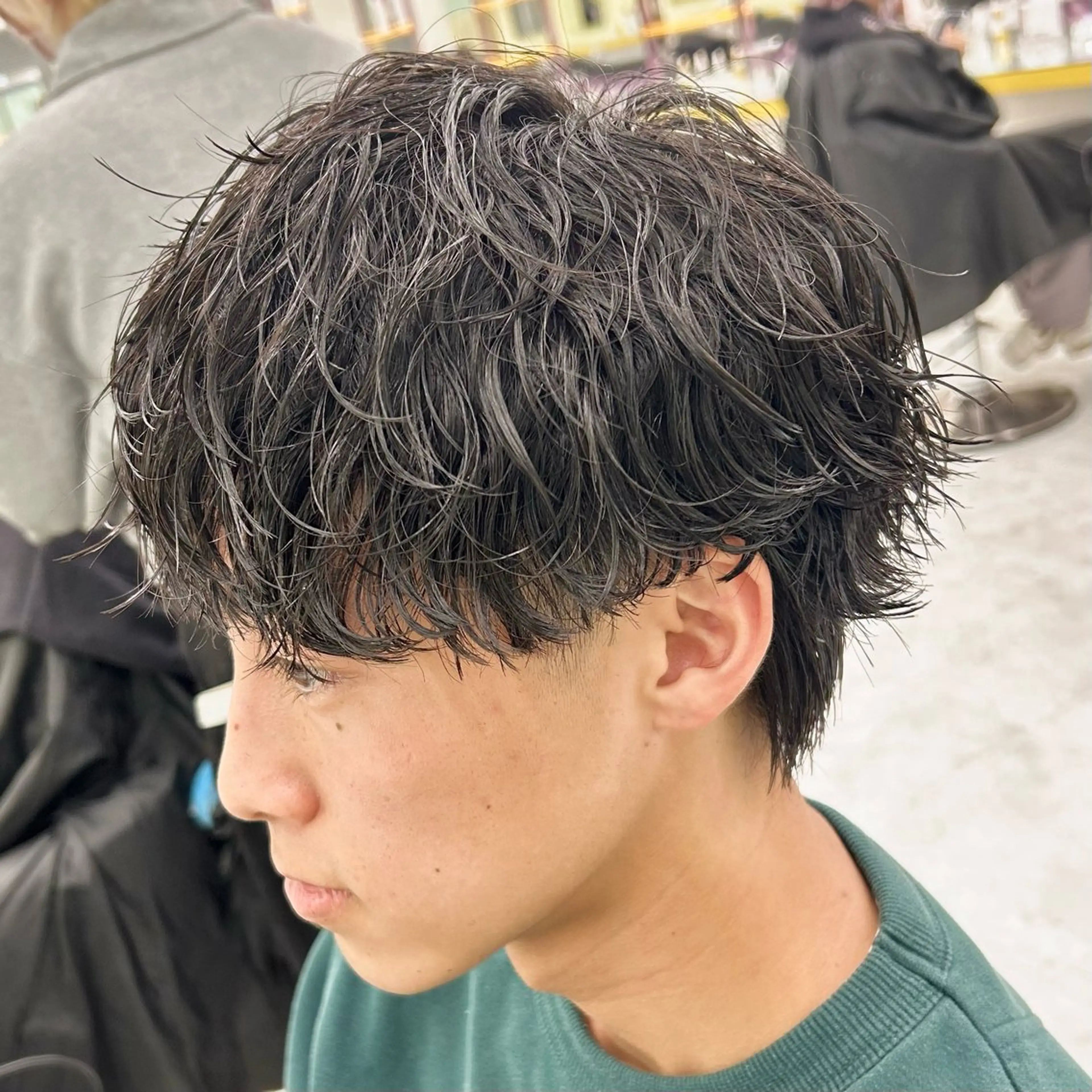 ショート パーマ メンズ カット パーマ 韓国レイヤーカット /REIのヘアスタイル