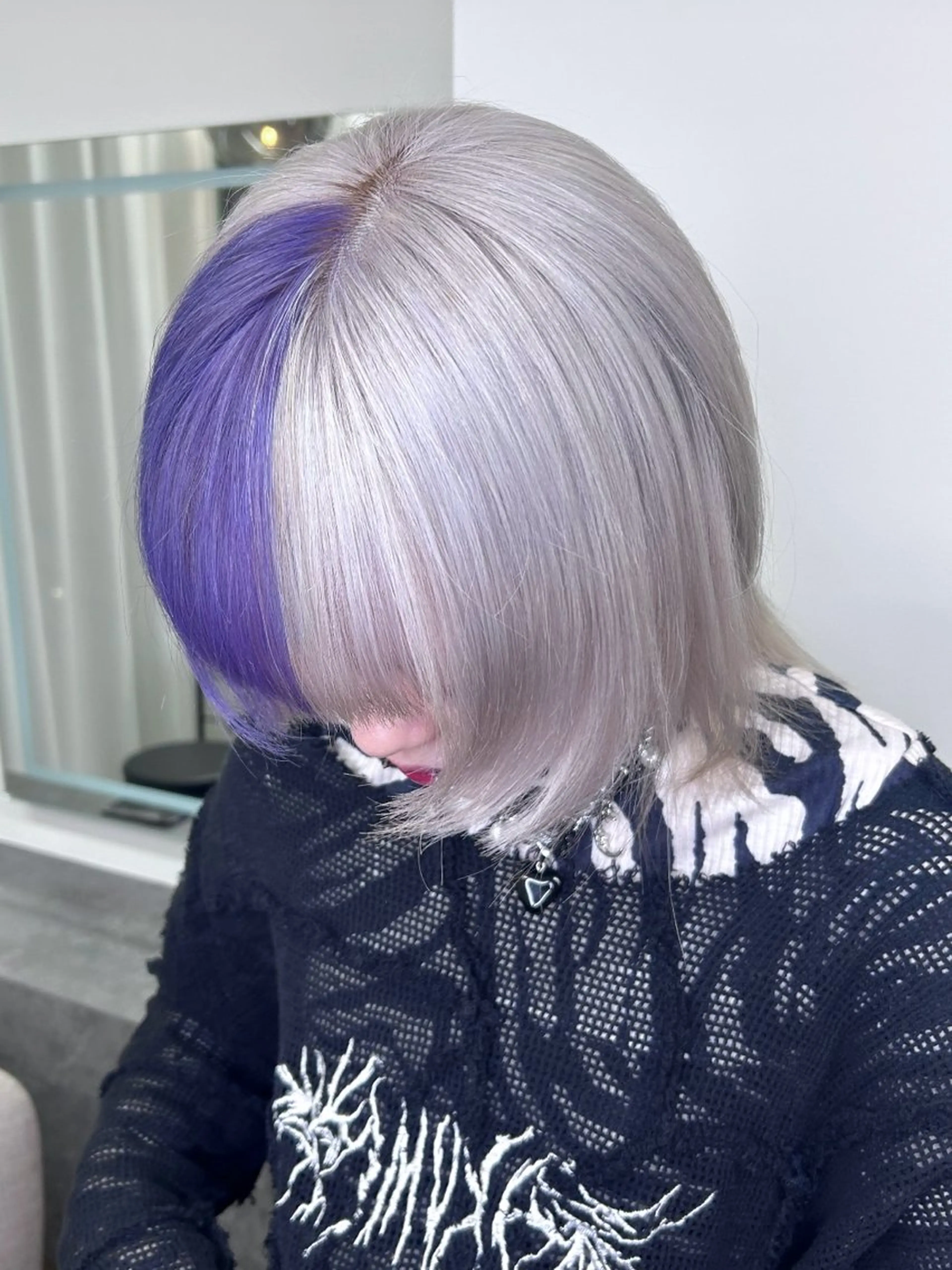 ミディアム カラー ヘアカラー トリートメント MARQUEE所属・Ayame / ハイトーンカラーのヘアスタイル