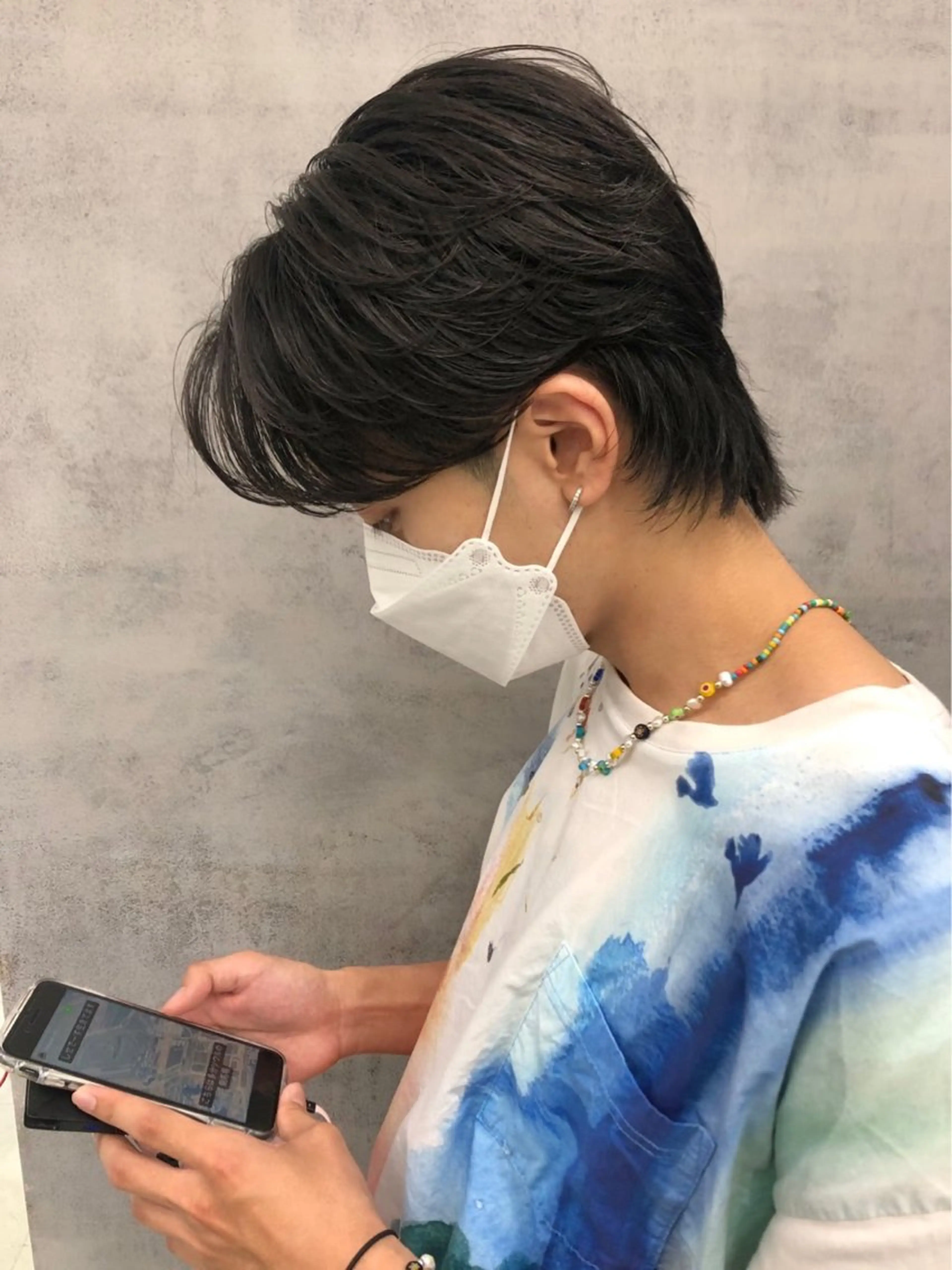 メンズ センターパート/韓国 /メンズカット/和地のヘアスタイル