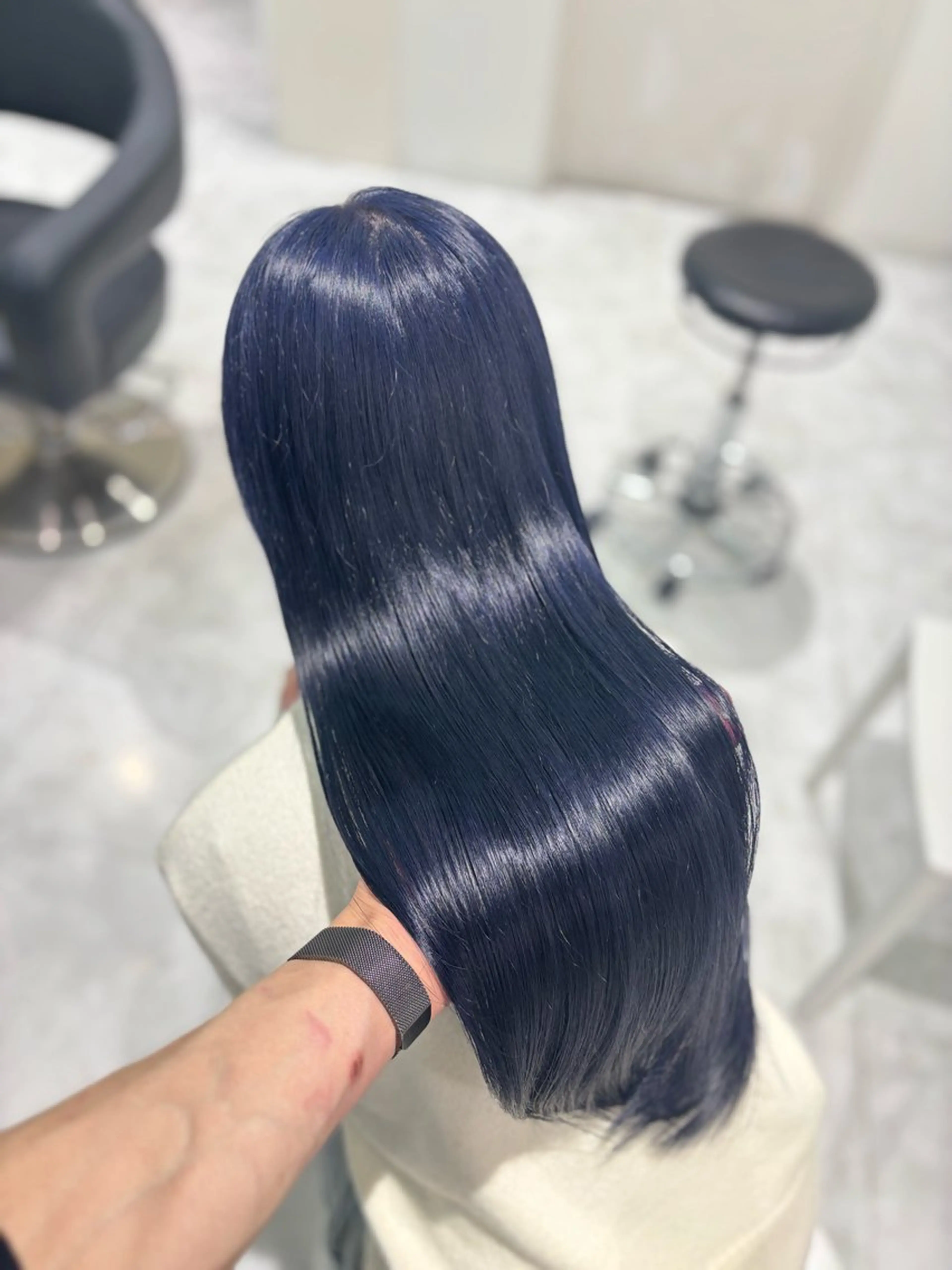 ロング カラー ヘアカラー トリートメント ヘッドスパ ヘアセット 流行りの透明感カラー ×縮毛矯正🤍ユウのヘアスタイル