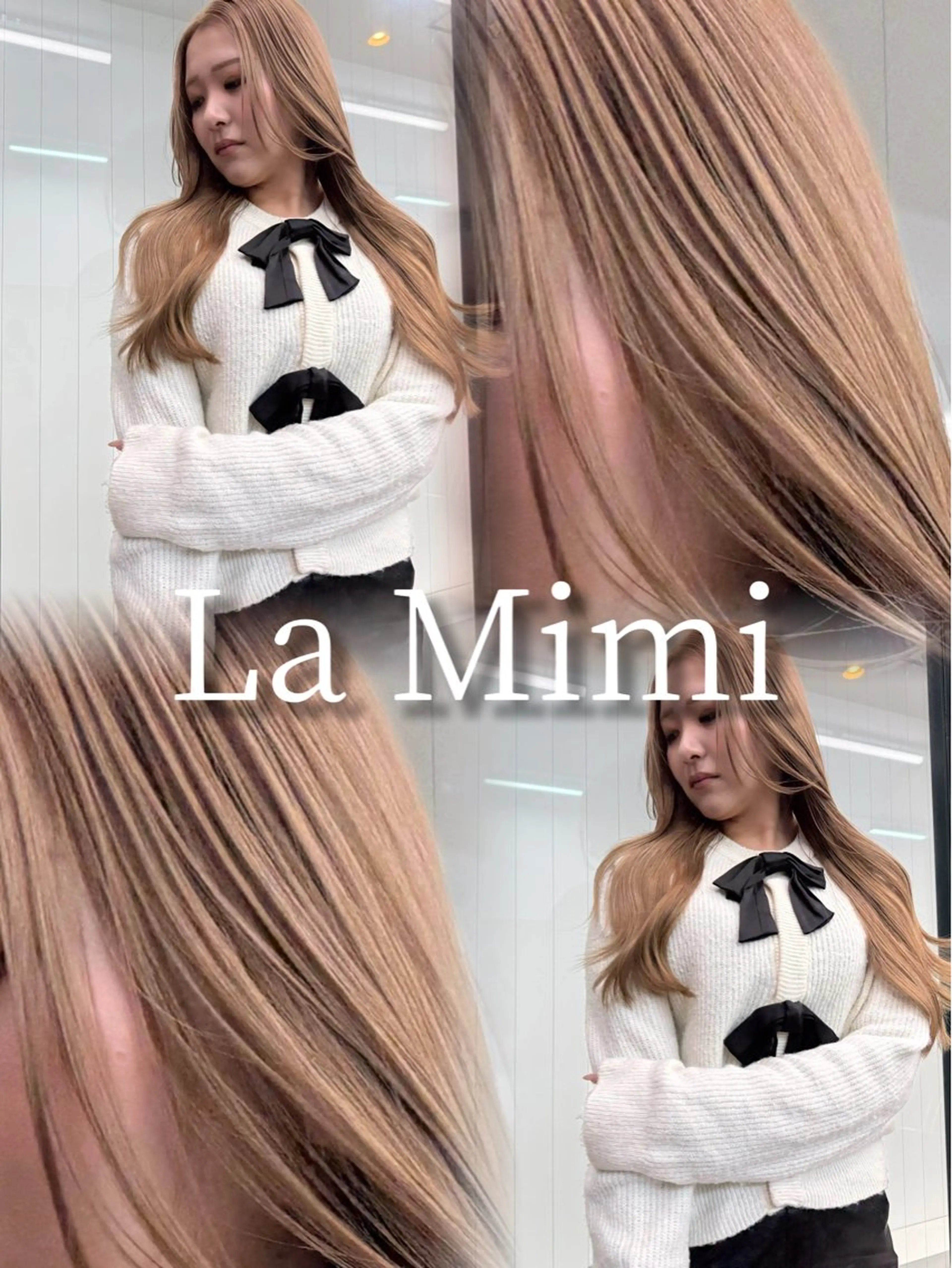 ロング カラー バレイヤージュ ミストバング ブリーチ 透明感カラー ダブルカラー ヘアカラー HAIR SMILE COEURのヘアスタイル