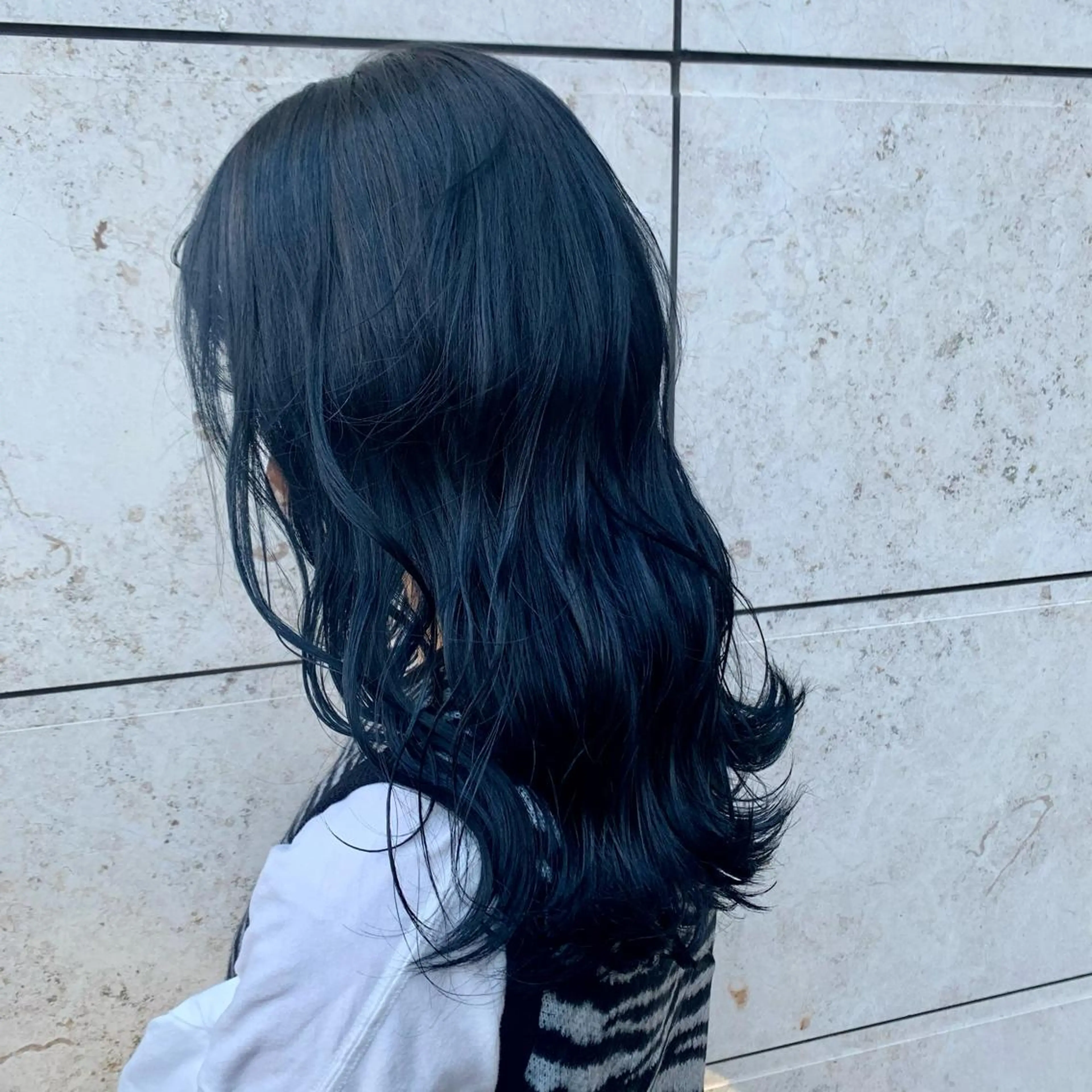 ロング カラー ブルーカラー ネイビーカラー 美髪矯正/ハイトーン 🪸🩰ヒナコのヘアスタイル