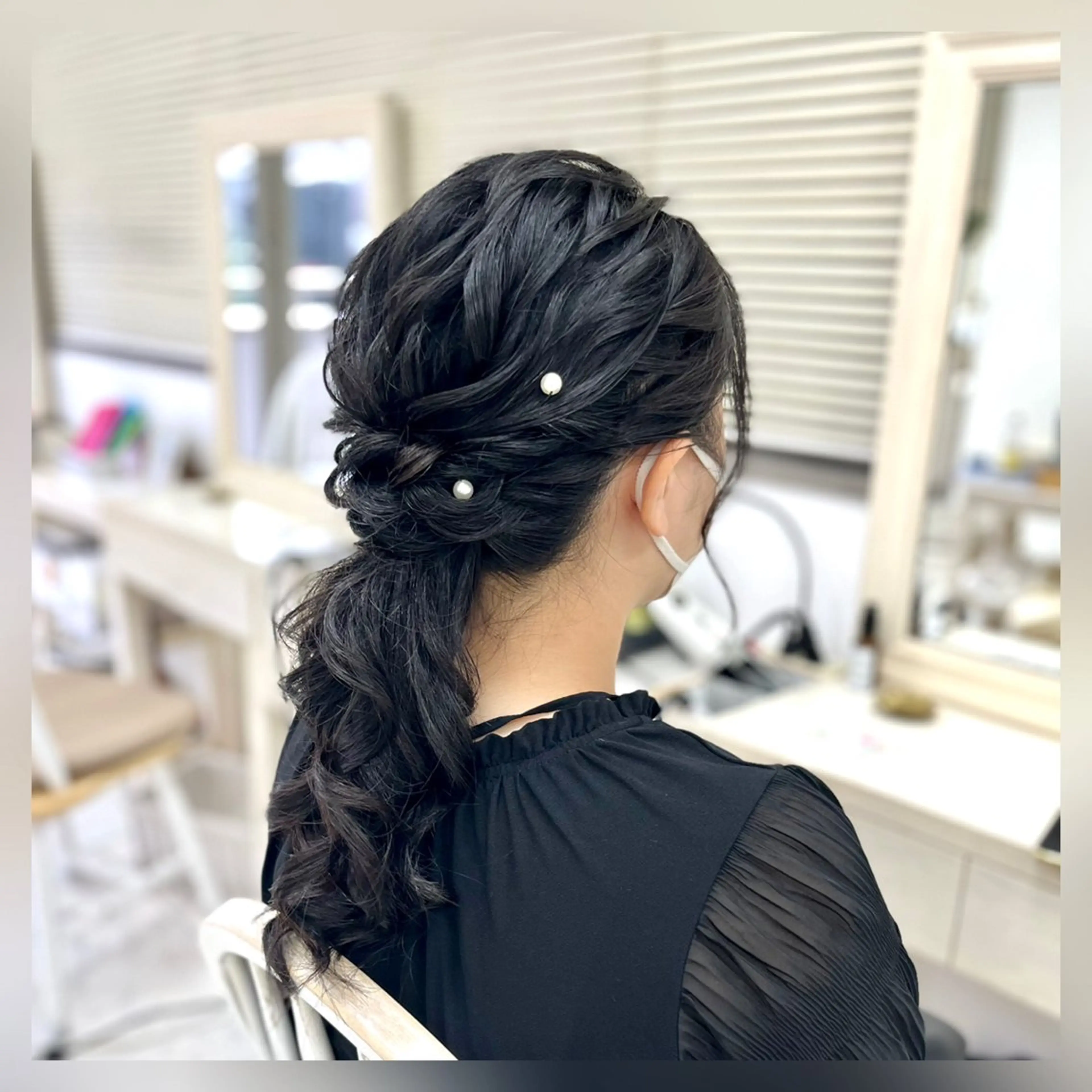 ヘアアレンジ ポニーテール 似合わせヘアメイク 💐オダギリチアキのヘアスタイル