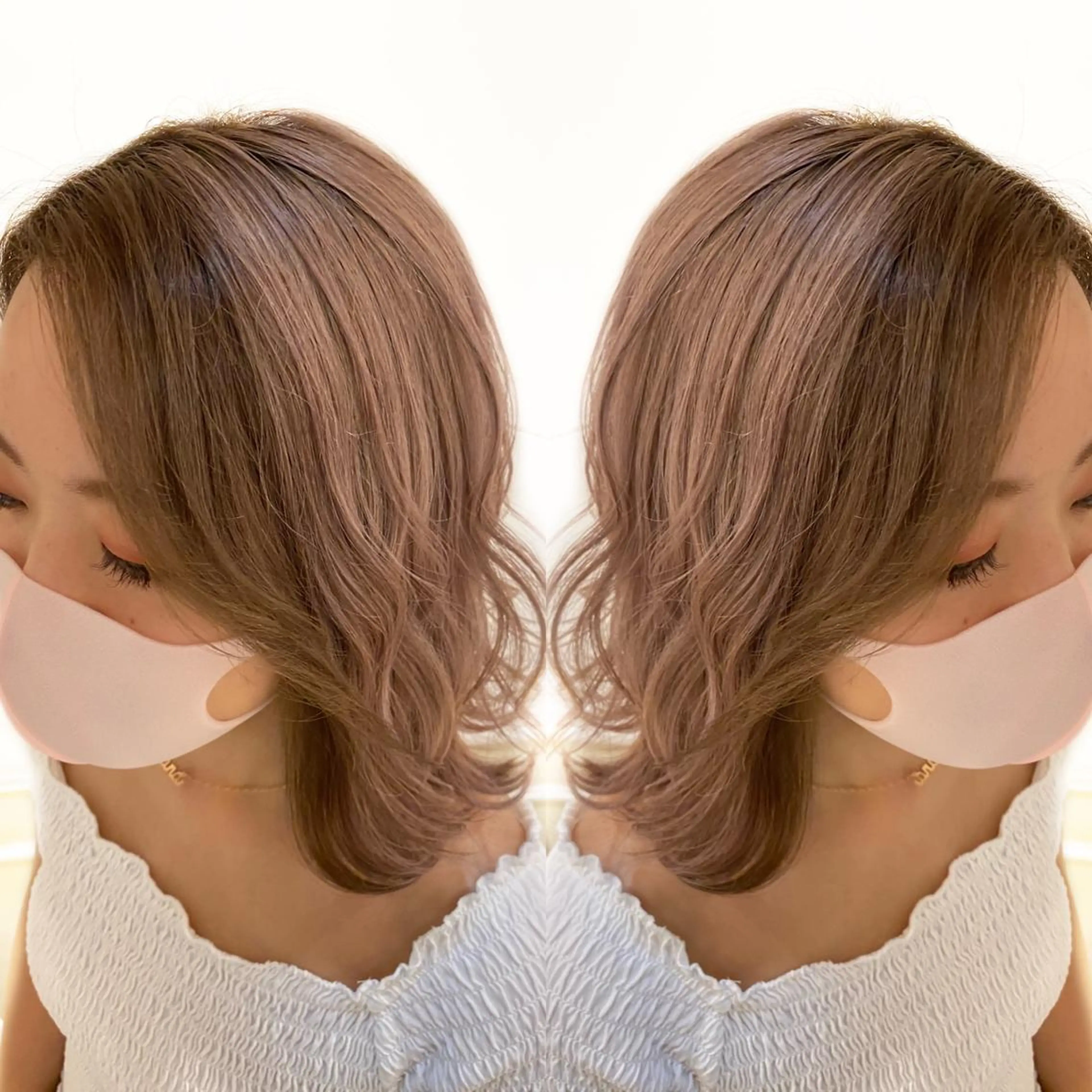ロング カラー ミストバング  フェイスフレーミング カット ヘアカラー トリートメント ご予約 宜しくお願いします！のヘアスタイル