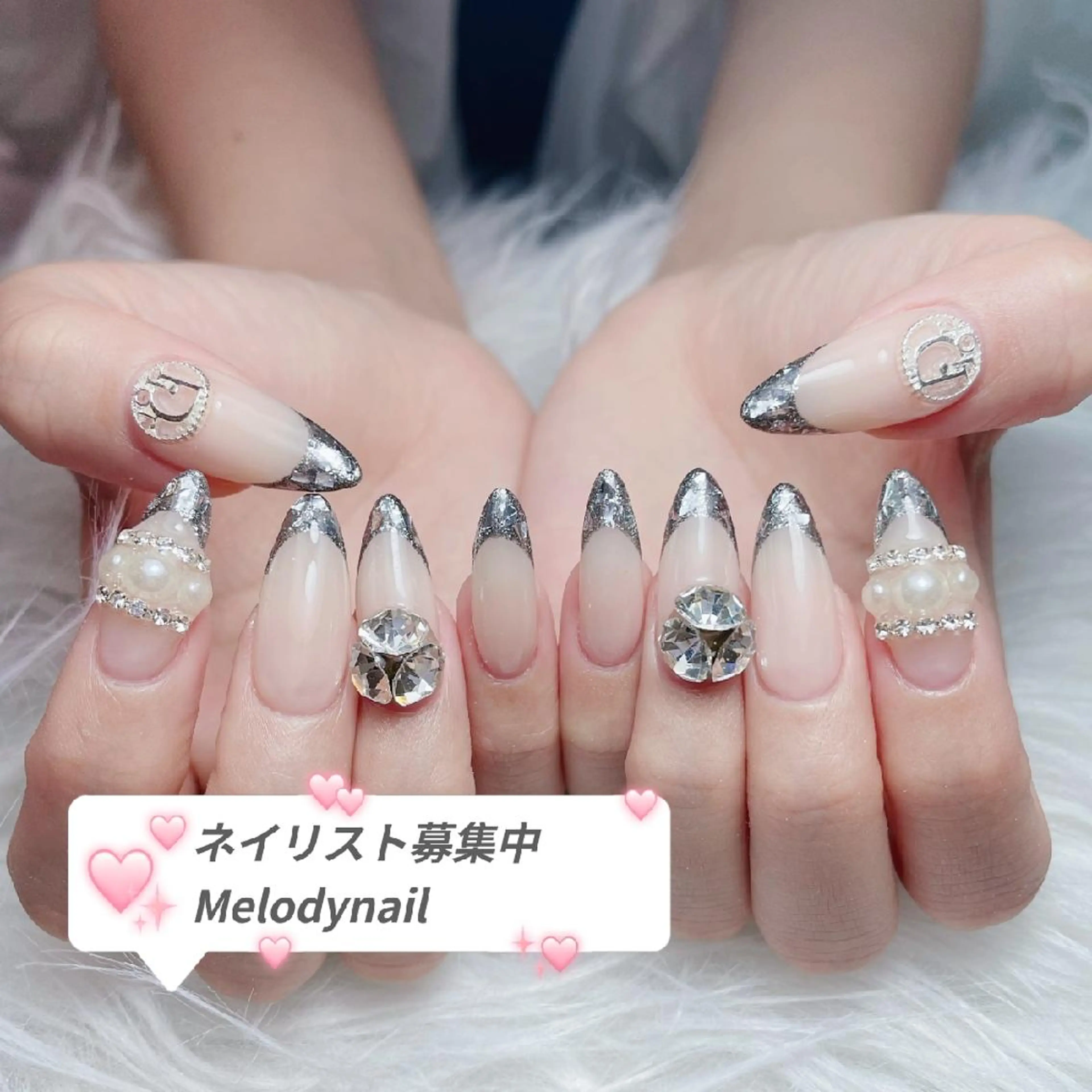 ネイル チークネイル ジェルネイル 氷ネイル・うるうるネイル マグネットネイル Melody Nail所属・Melody  3D/スカルプ専門店のネイルデザイン