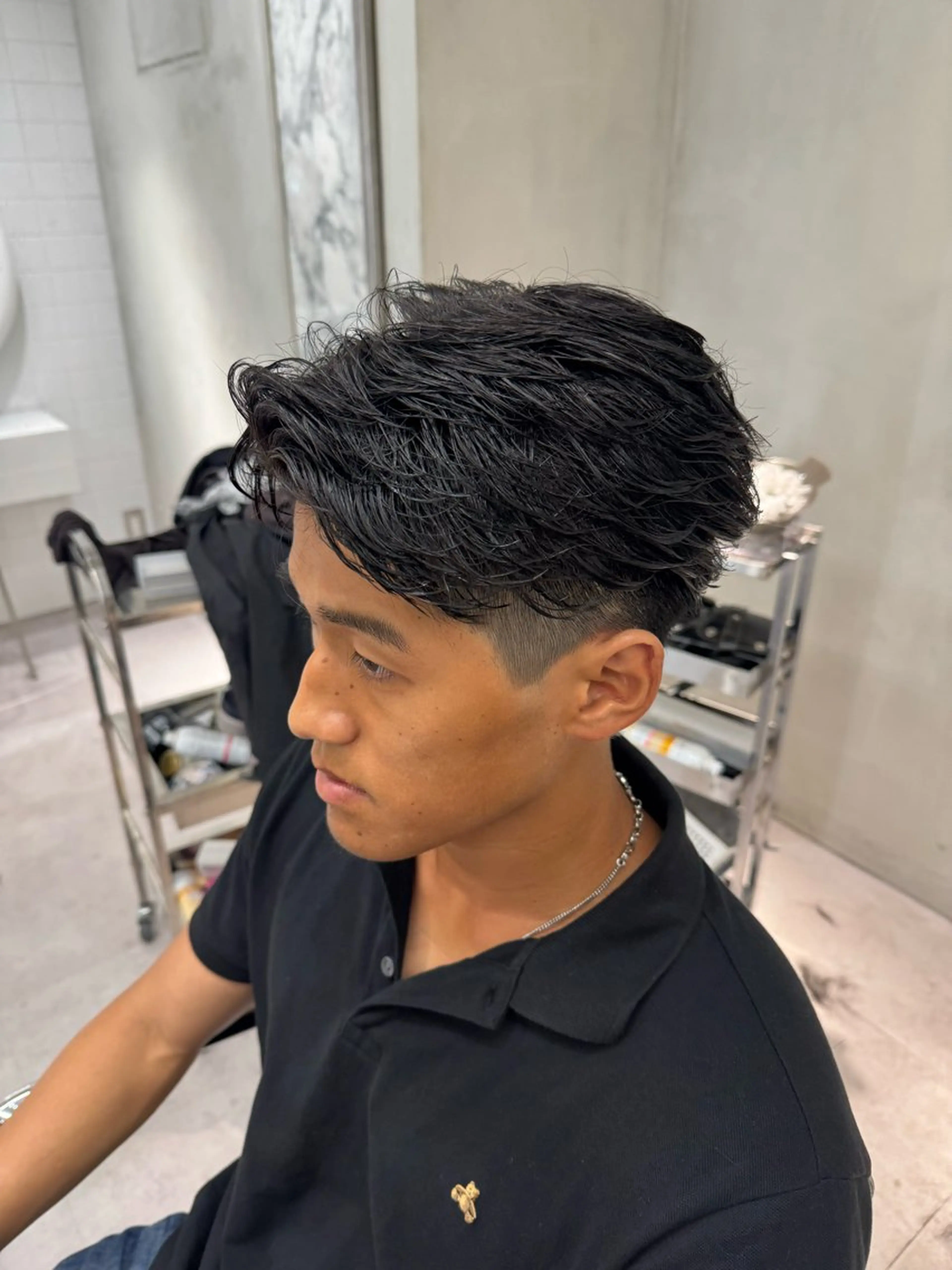 パーマ メンズ フェザーパーマ メンズパーマ ブリーチ/パーマ特化 片平和寿のヘアスタイル