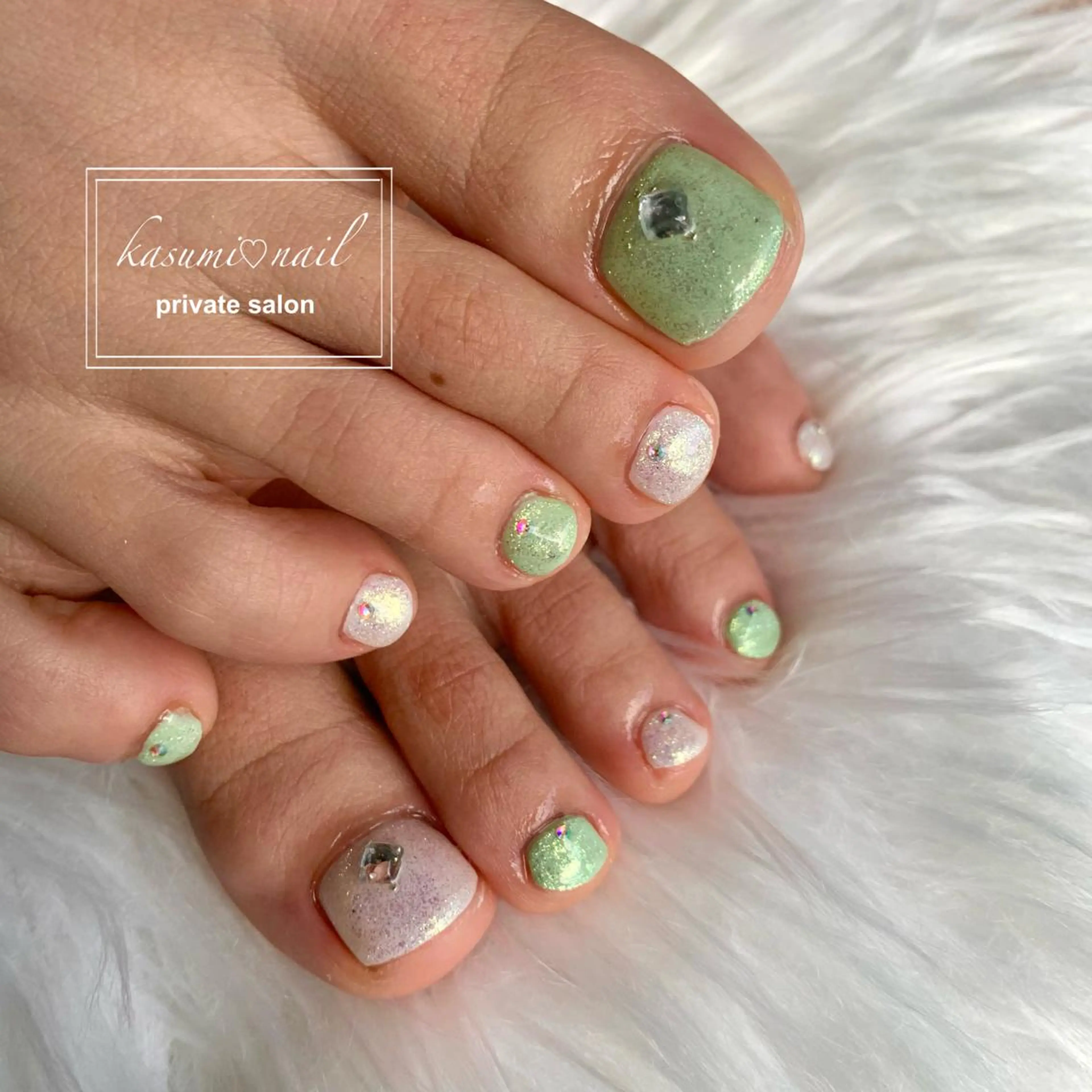 ネイル アートネイル フットネイル フレンチネイル ロングネイル マグネットネイル KASUMI♡ Nailのネイルデザイン