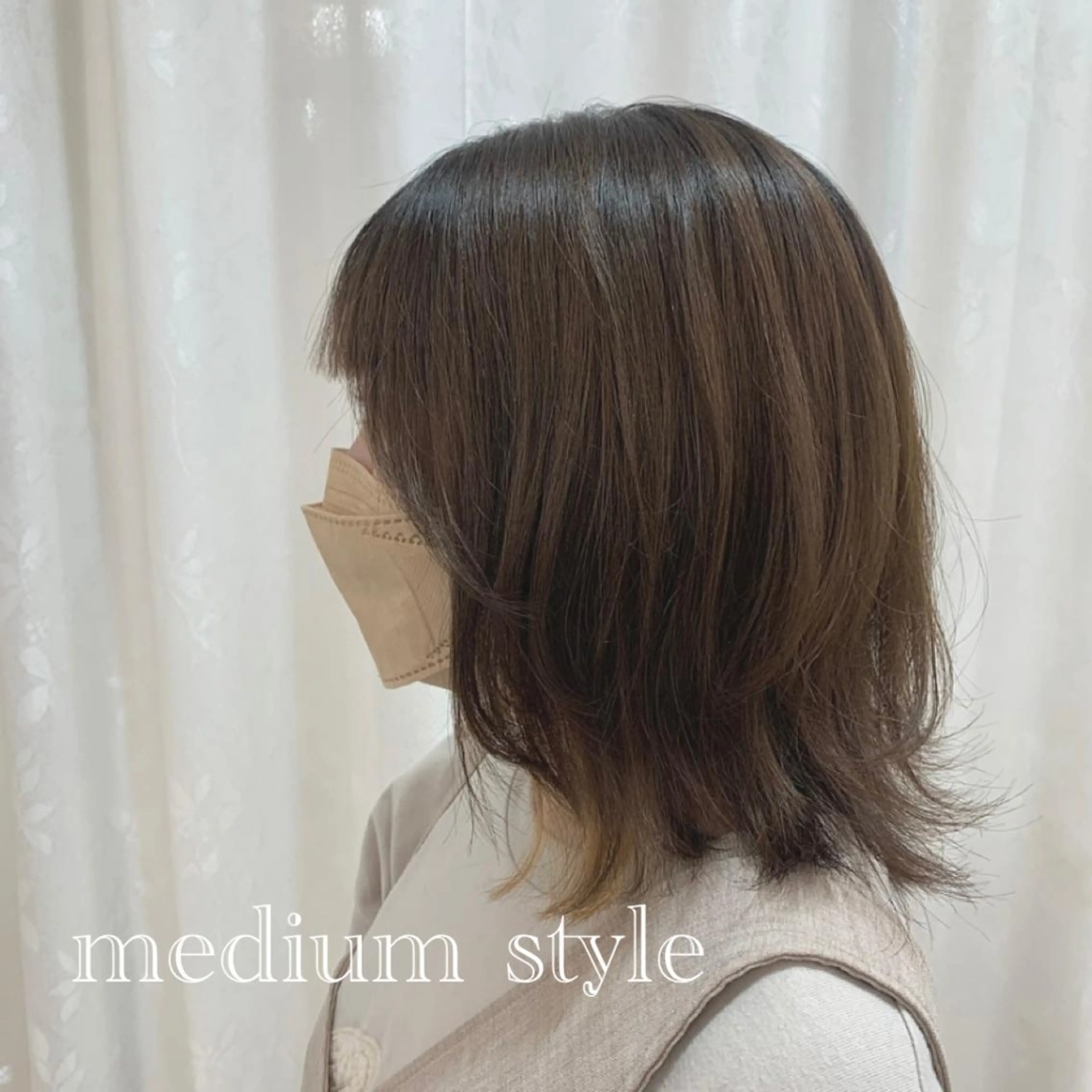 ミディアム 外ハネヘア 池本 梨奈のヘアスタイル