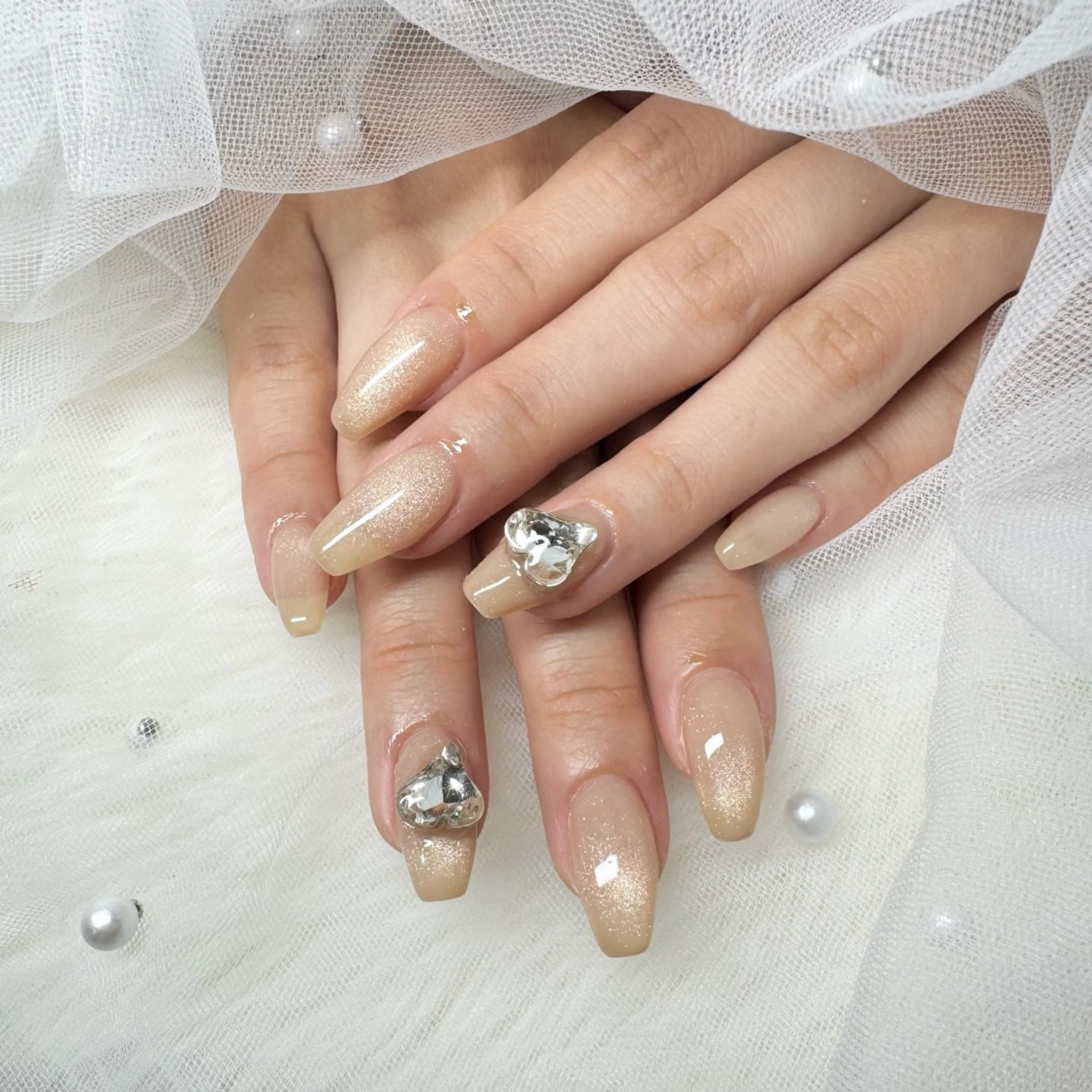 ネイル フットネイル ジェルネイル キラキラネイル ロングネイル マグネットネイル ハンドネイル AYAKA🩵難波♡ 韓国ネイルで可愛く♡のネイルデザイン