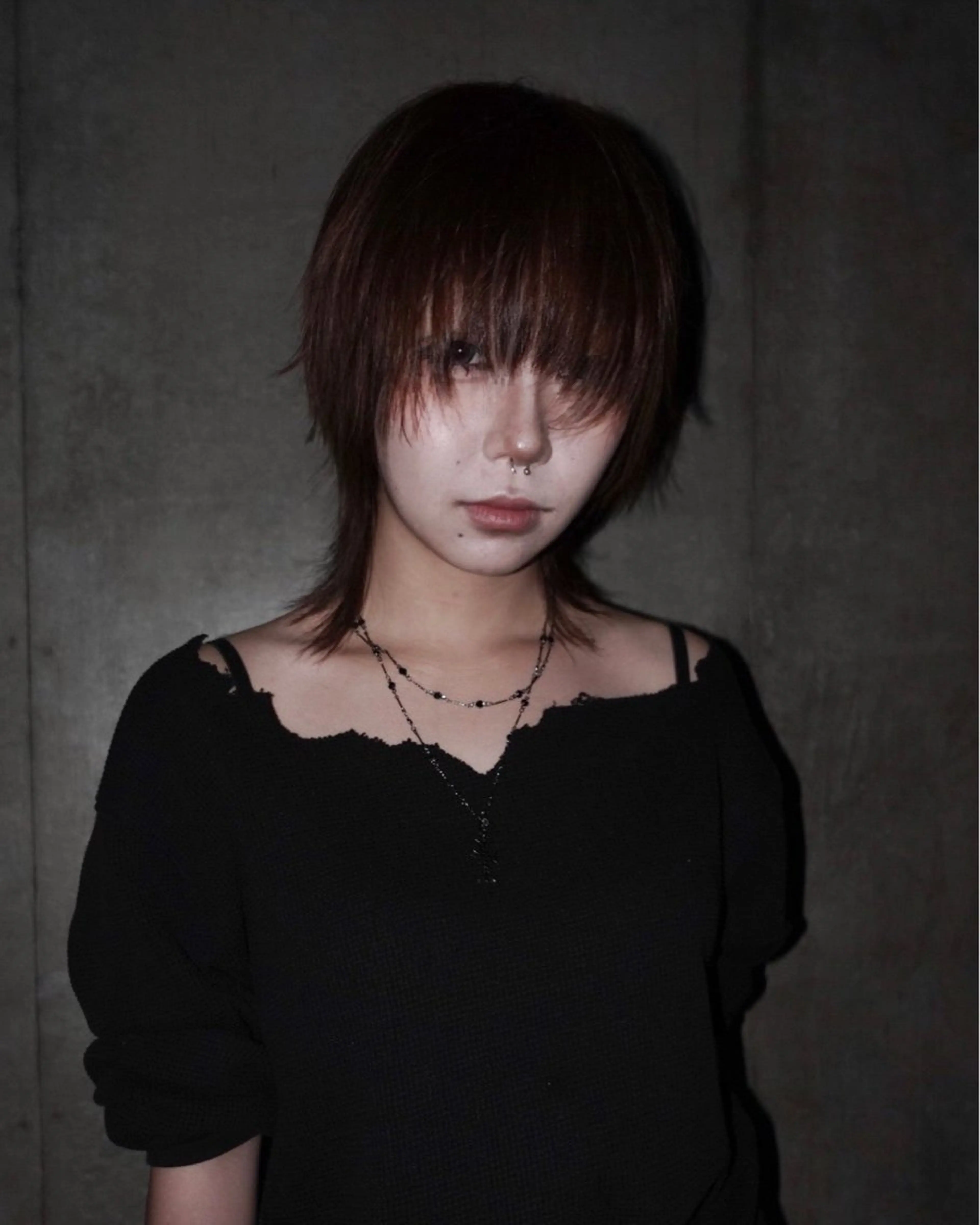 ミディアム カット Null 表参道所属・岩下昂世/ ハイトーン/デザインのヘアスタイル