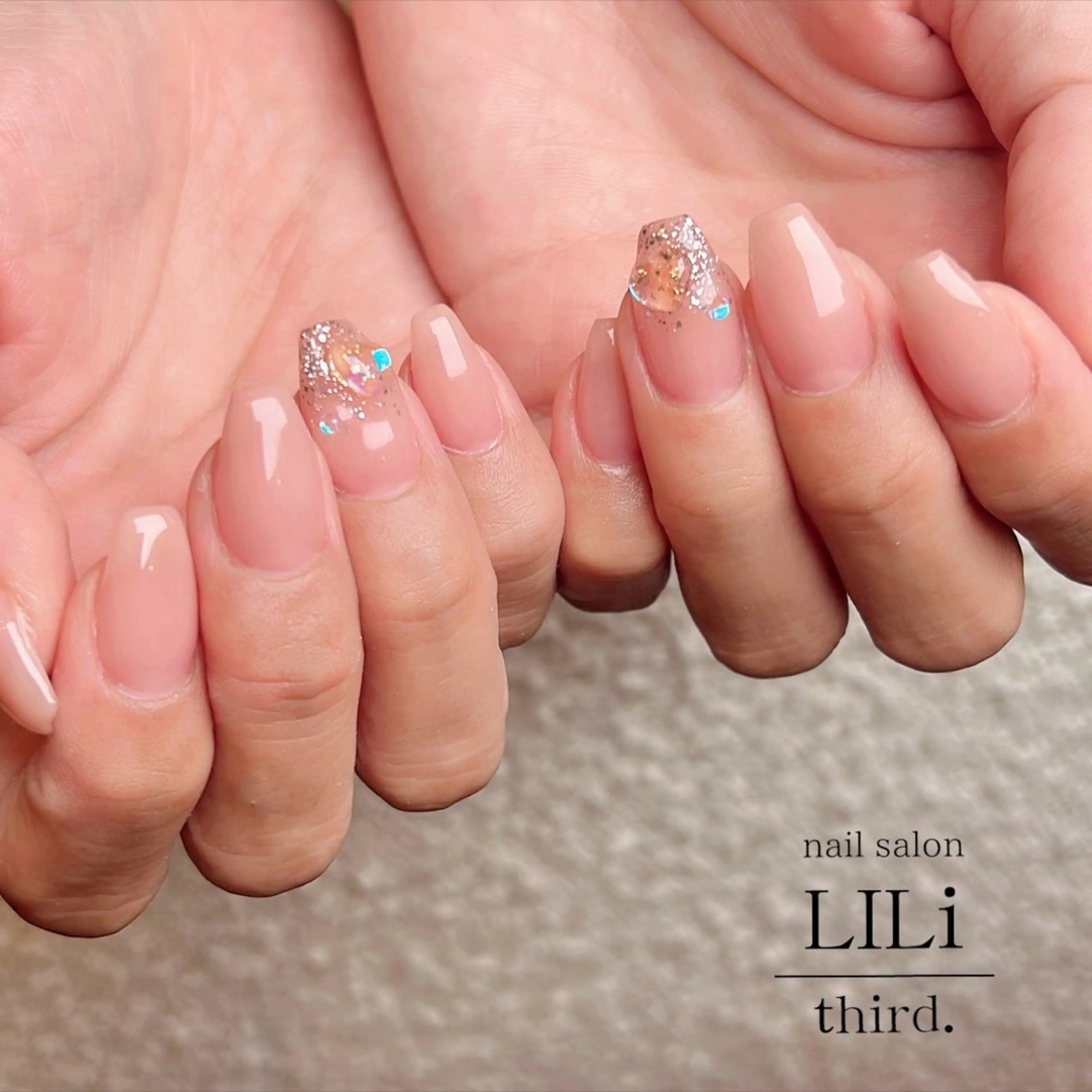 ネイル クリアネイル オフィスネイル シンプルネイル ハンドネイル nail salon LILi third.所属・Saya ᵕ̈*のネイルデザイン