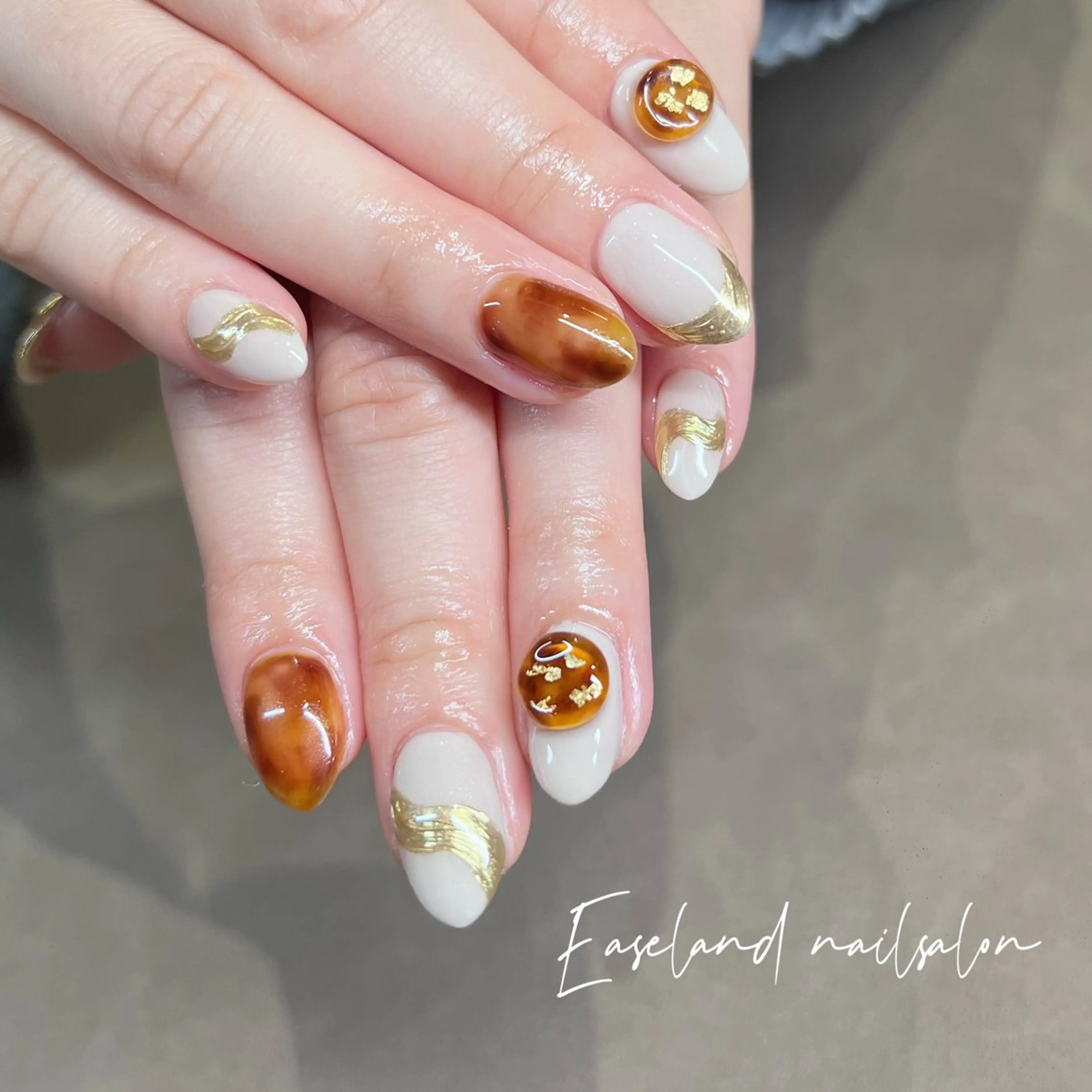 ネイル べっ甲ネイル ハンドネイル EaseLand所属・Ease Landのネイルデザイン
