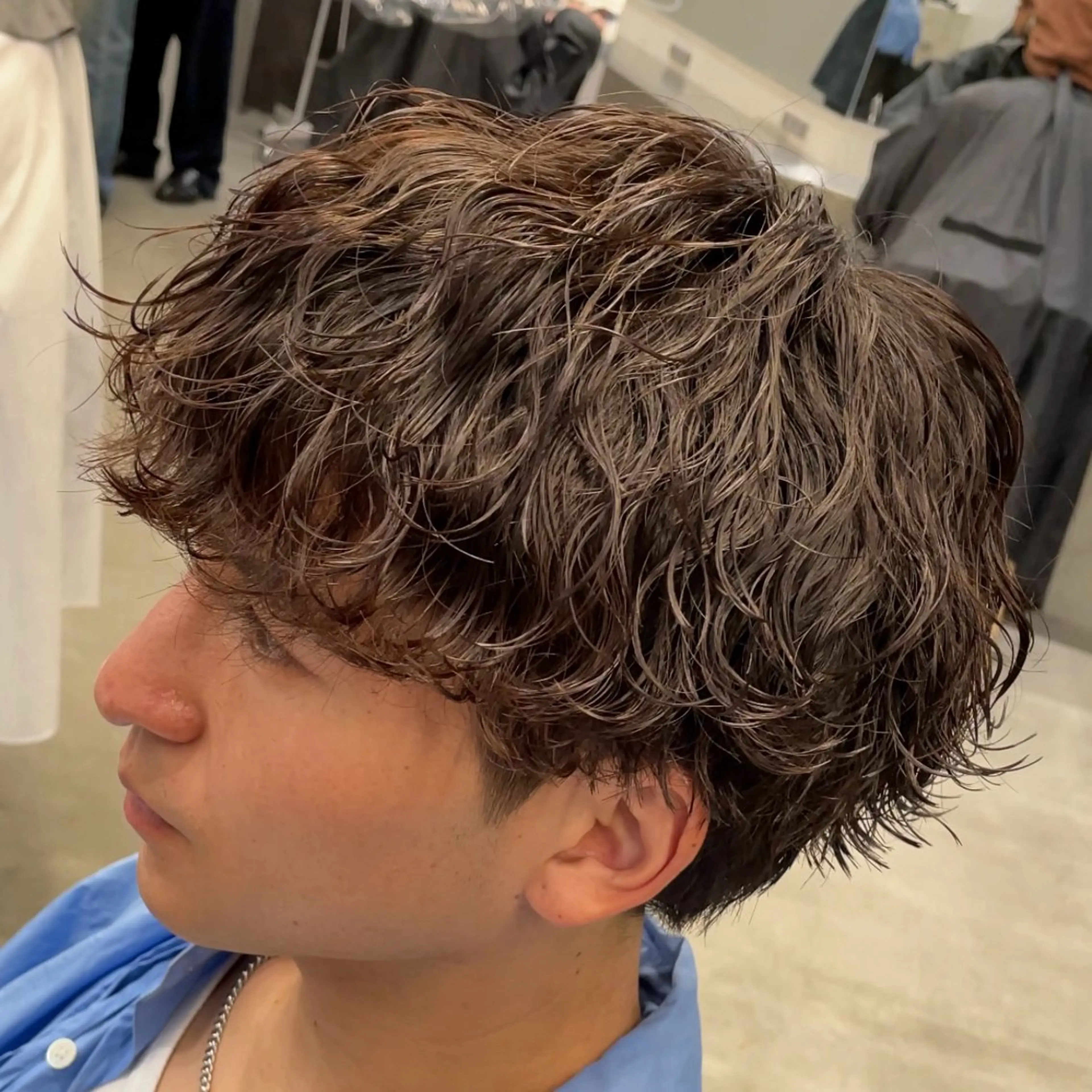 ミディアム パーマ ヘアアレンジ メンズ fifth Tokyo所属・fifth 石川 凪のヘアスタイル