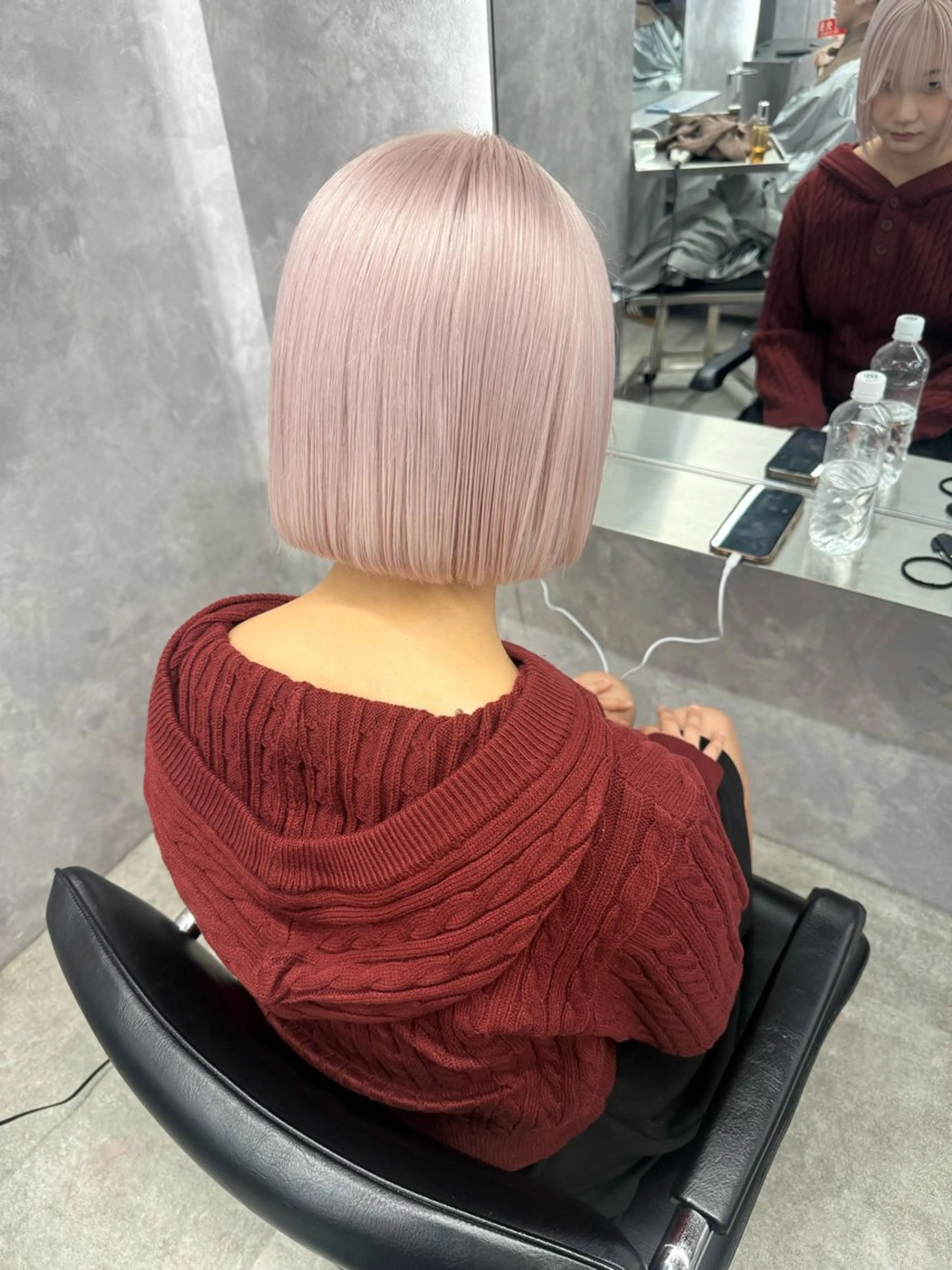 ミディアム ヘアカラー 平山 采弥のヘアスタイル