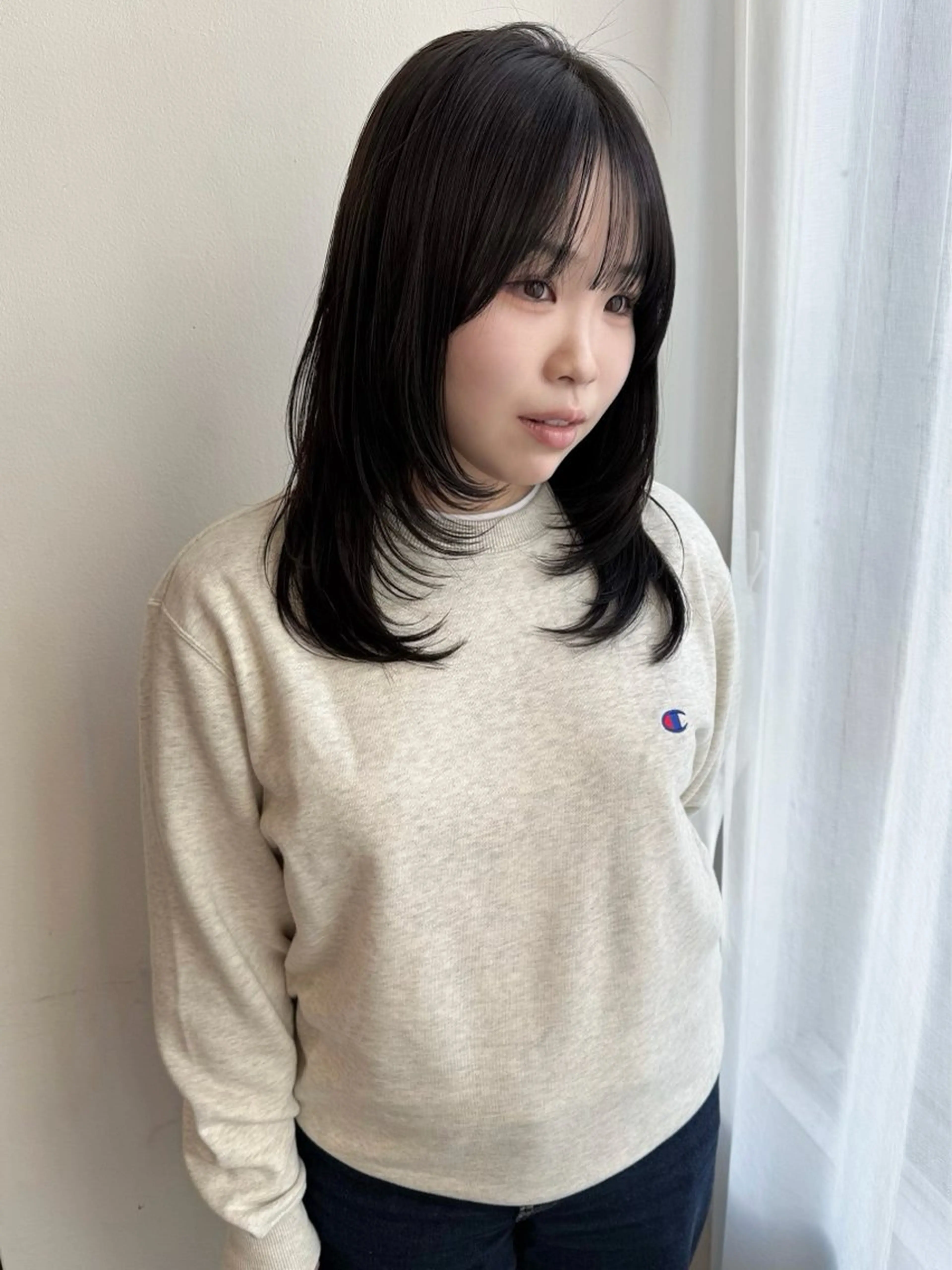 ロング 韓国風ヘア レイヤーカット wagon hair所属・wagon hair hinaのヘアスタイル