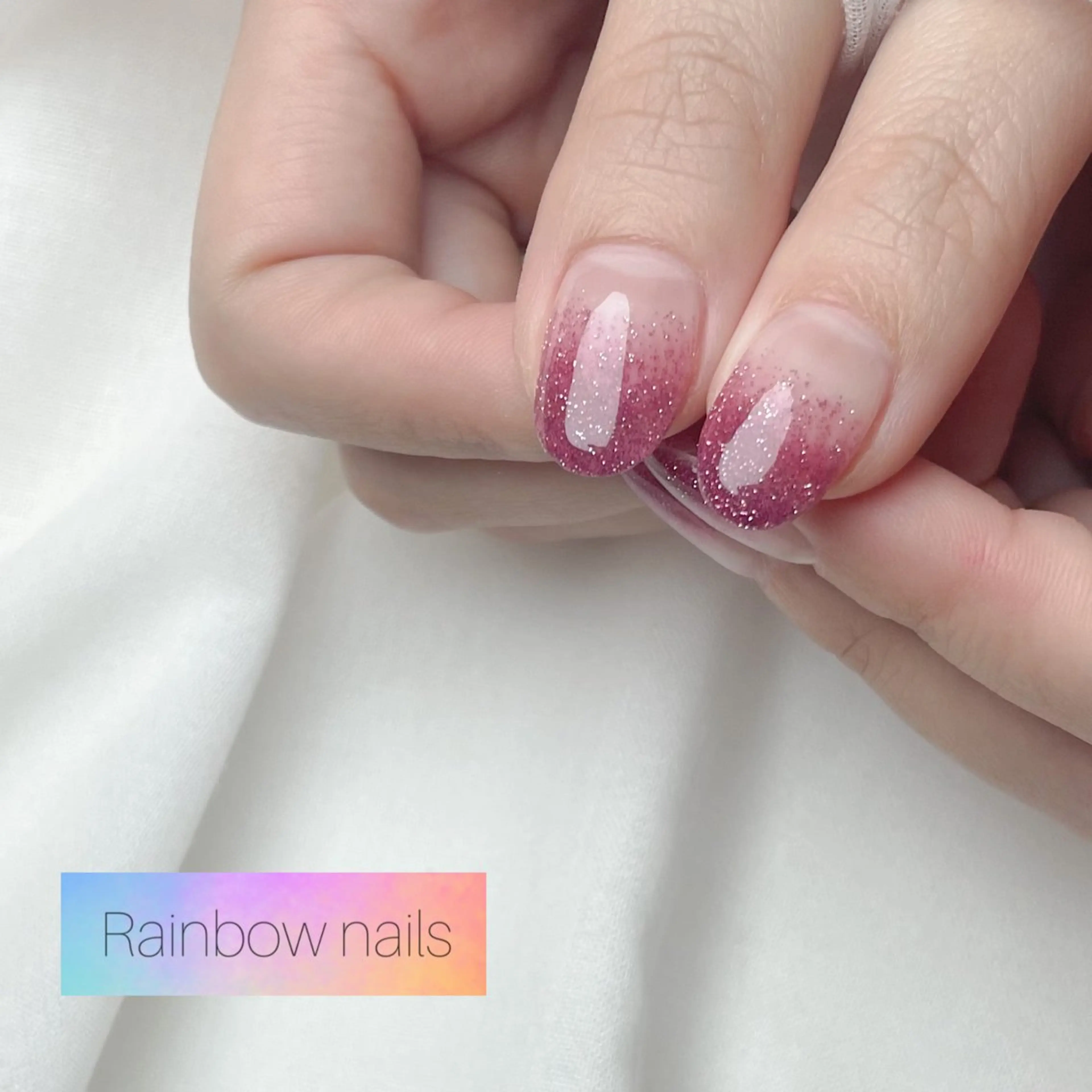 ネイル Rainbow nailsくろちゃんのネイルデザイン