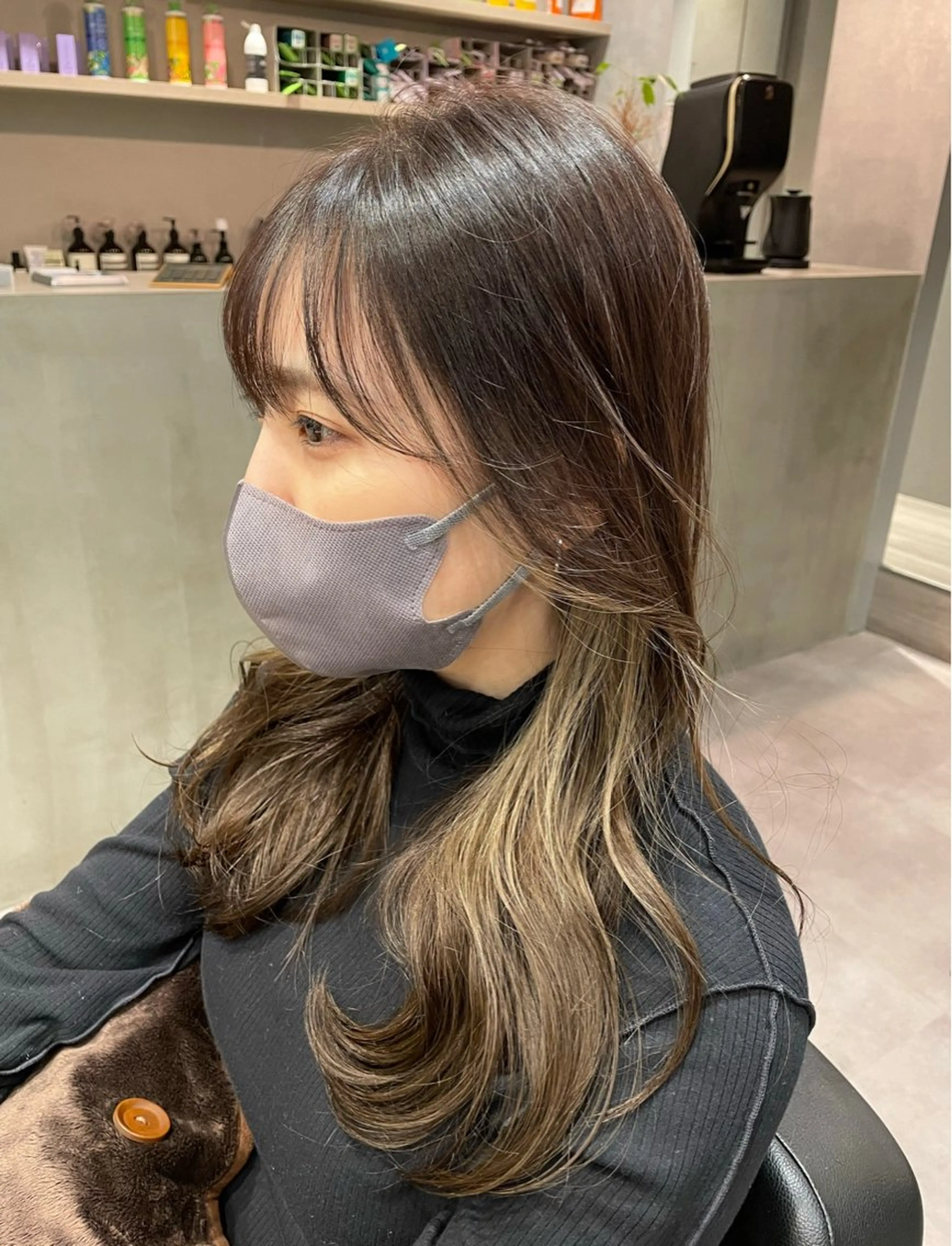 ロング ヘアカラー 韓国風/オシャレ /縮毛矯正/滝口琴未のヘアスタイル