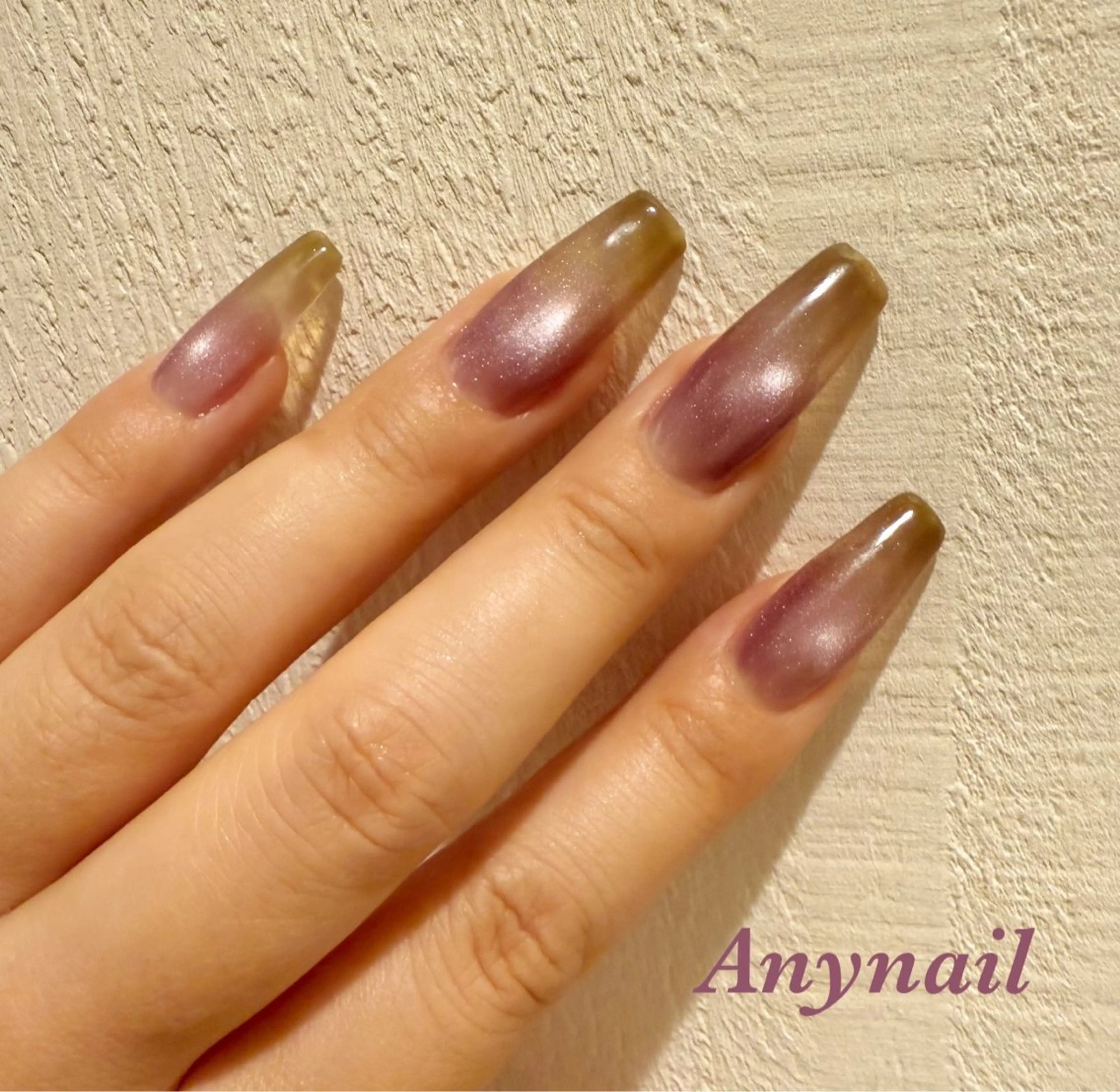 ネイル ブルー マグネットネイル スカルプネイル ハンドネイル 岩澤 恵子のネイルデザイン