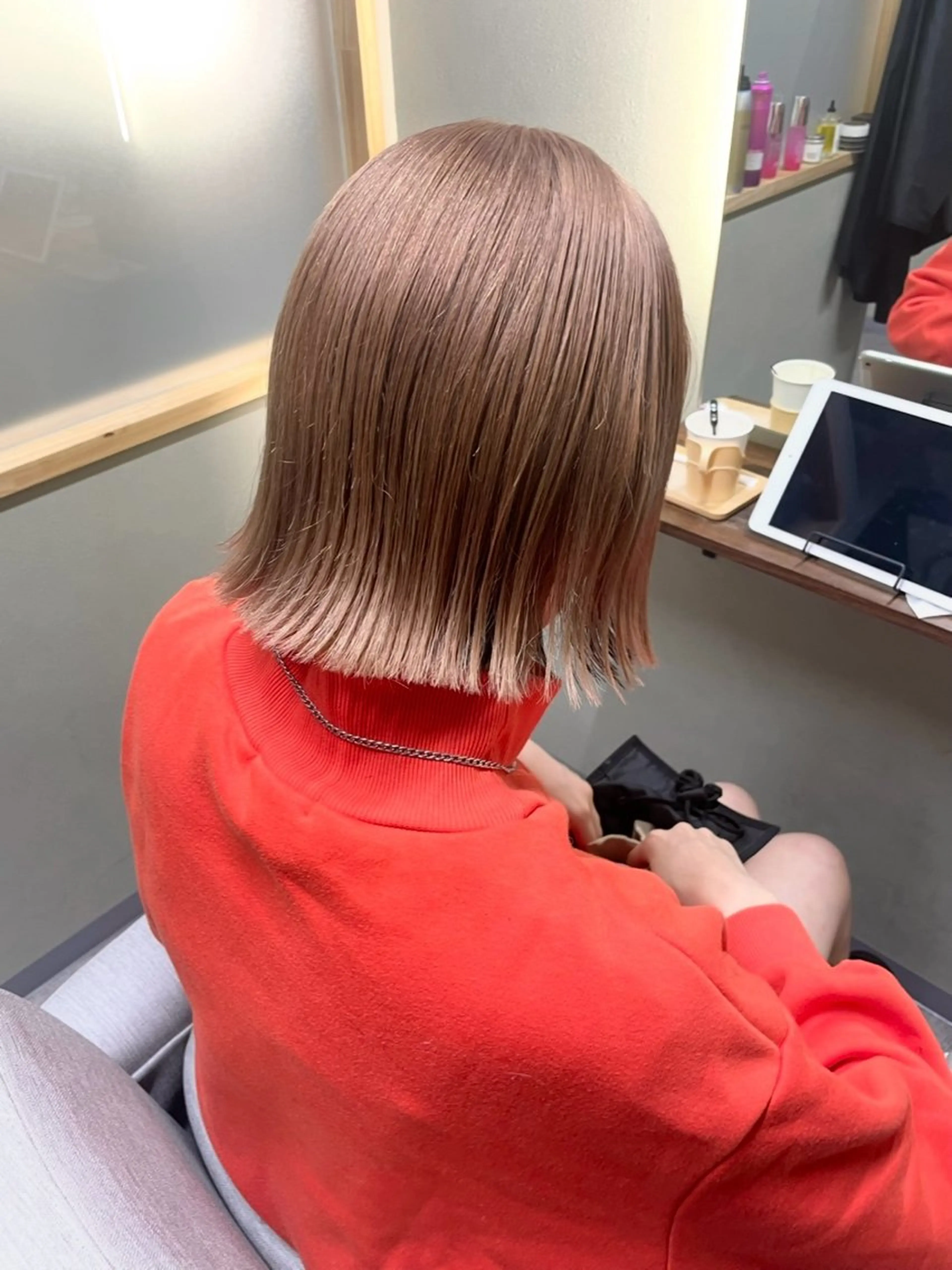 ショート カラー カット ヘアカラー トリートメント 髪質改善カラー&TR 縮毛矯正/弱酸性矯正のヘアスタイル