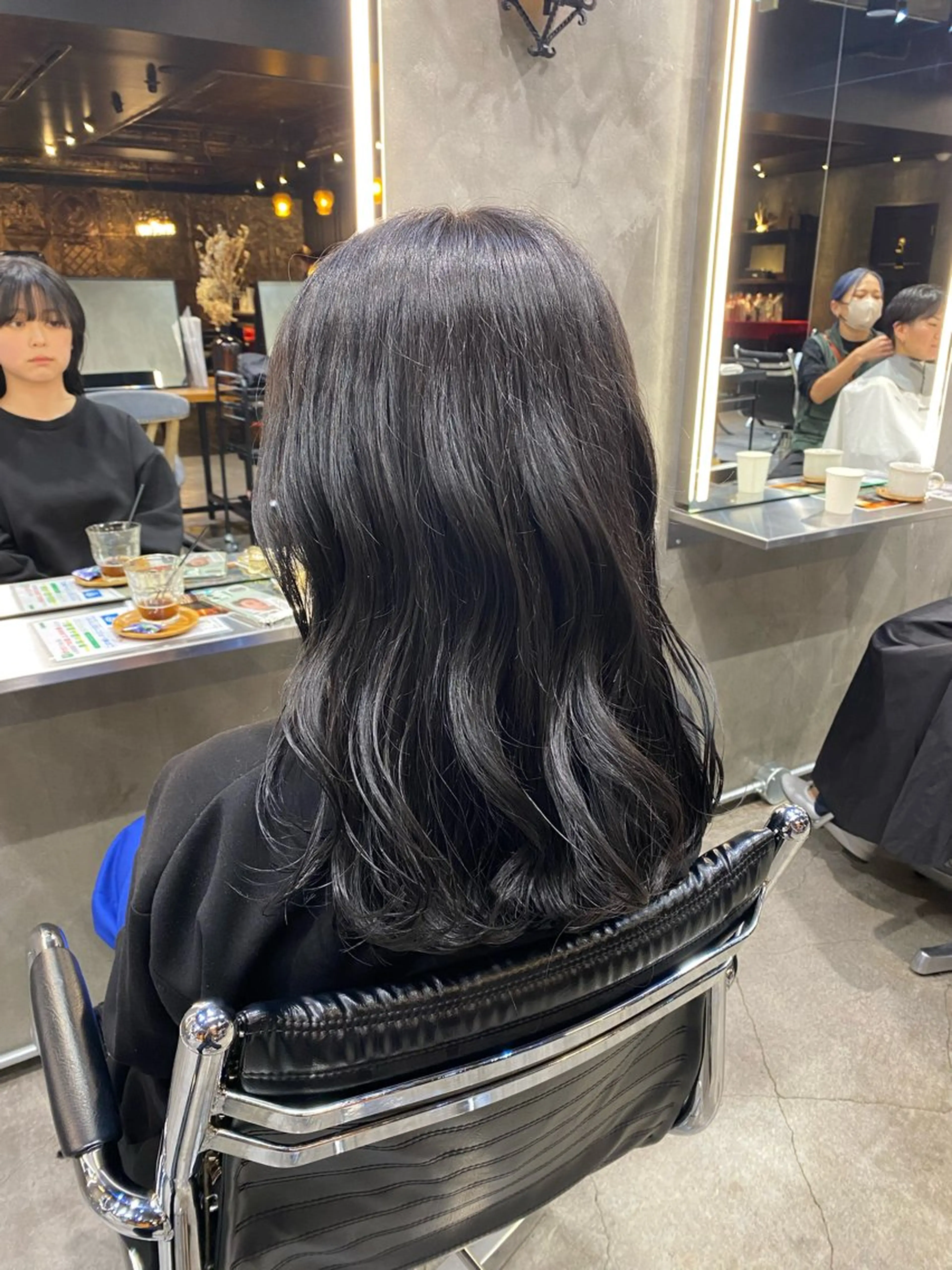 カラー 黒髪 ブルーカラー ブルーブラック 透明感カラー カット ヘアカラー トリートメント Ms.CHARM所属・透明感カラー🌿 グレージュ🐺陽介のヘアスタイル
