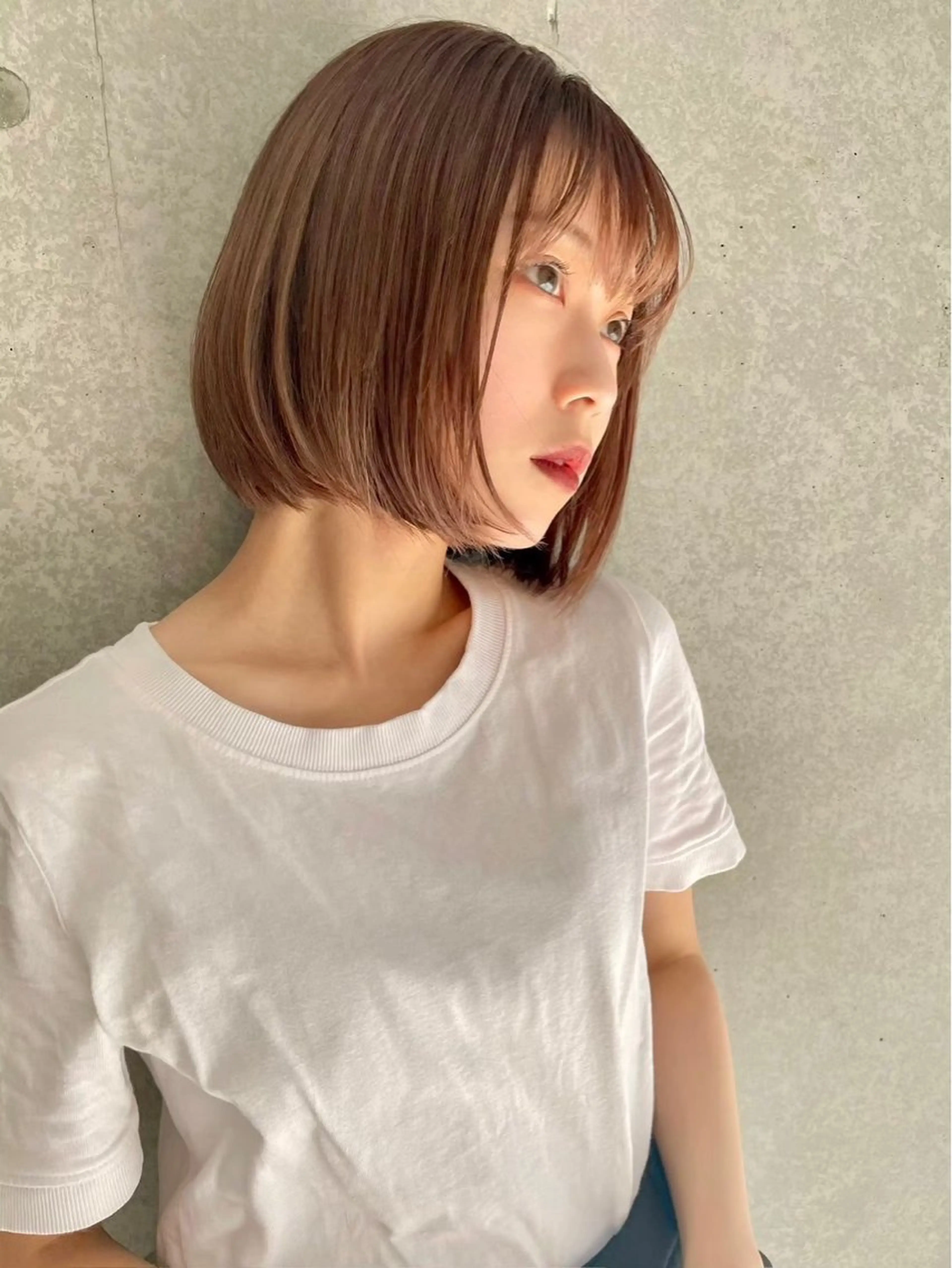 ミディアム カット ヘアカラー トリートメント 🦋透明感/艶髪/ レイヤー/Ryugaのヘアスタイル