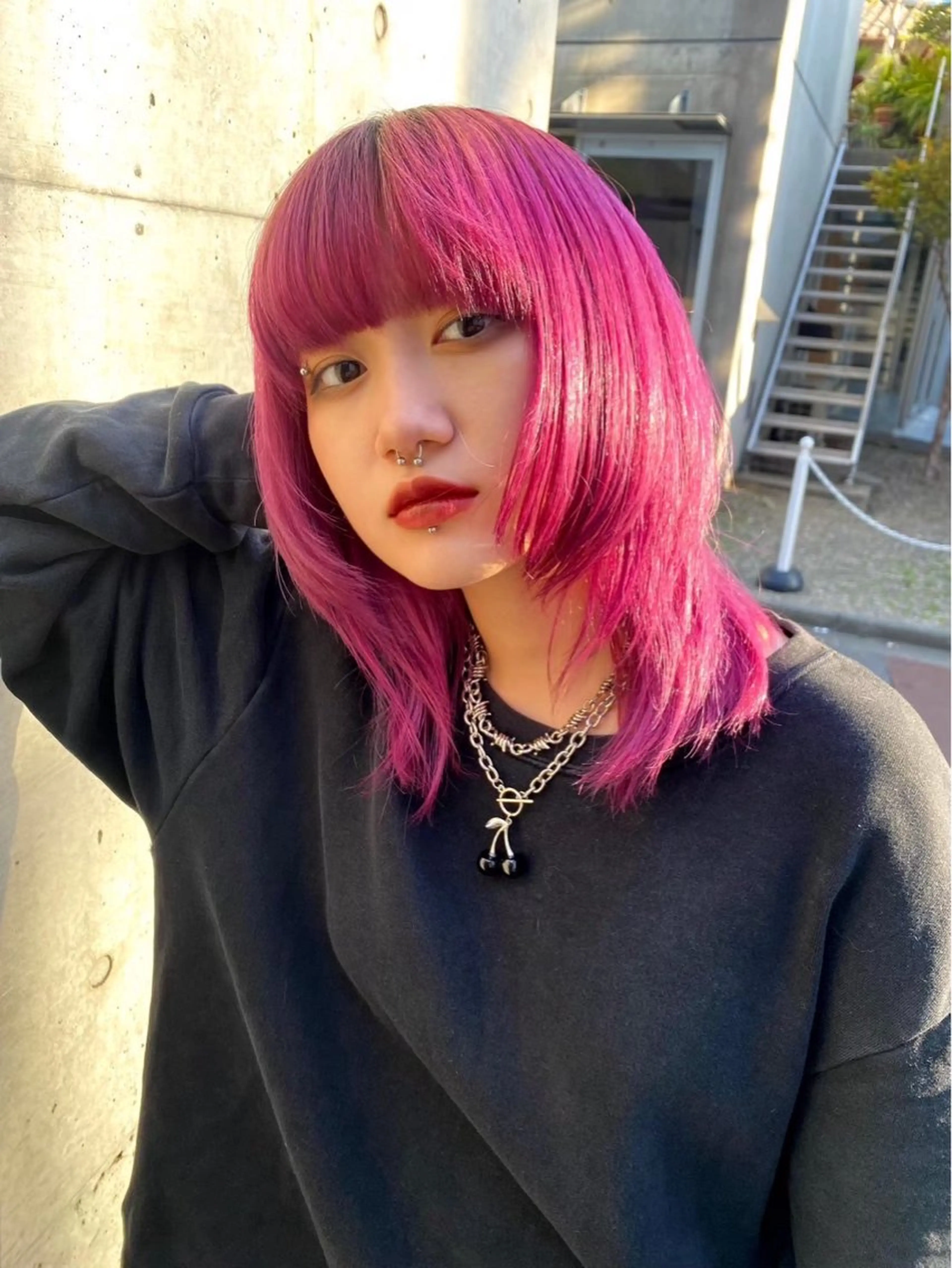 セミロング カット ヘアカラー トリートメント カラー🌈/カット /栄/misa👻のヘアスタイル