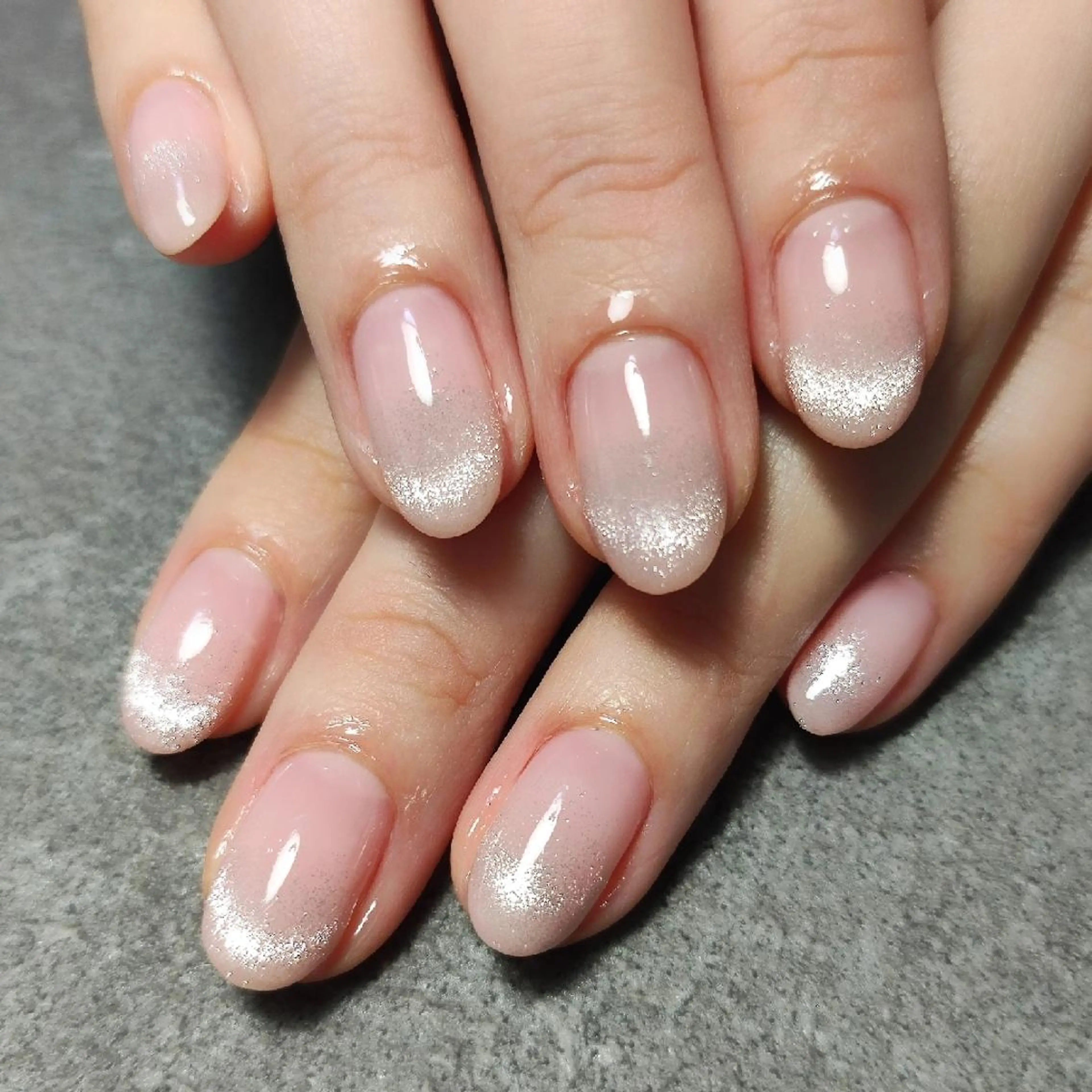 ネイル フレンチネイル マグネットネイル マグネットフレンチ ハンドネイル 個人サロン saltnailのネイルデザイン