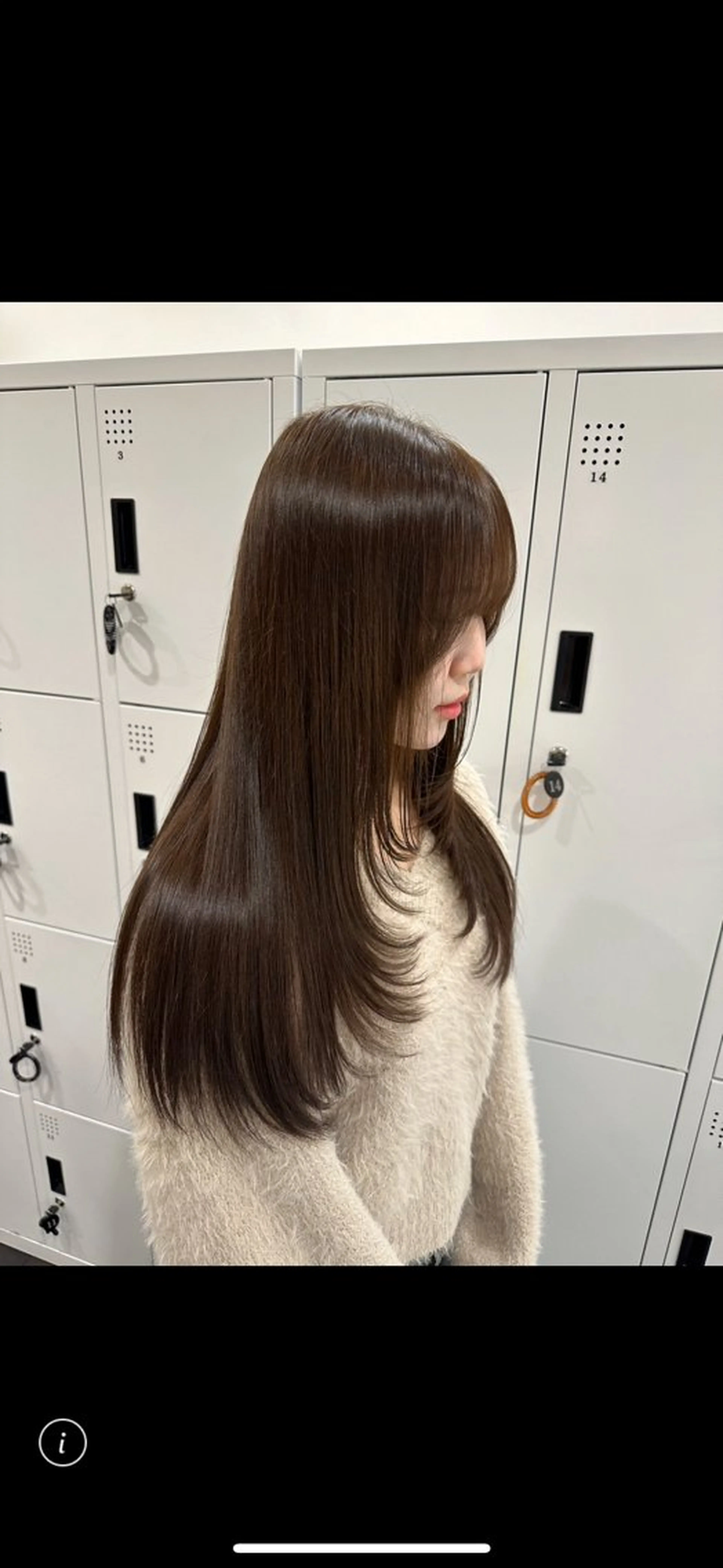 ロング 顔まわりレイヤー 顔周りカット レイヤーカット GRANDEUR 堀内のヘアスタイル