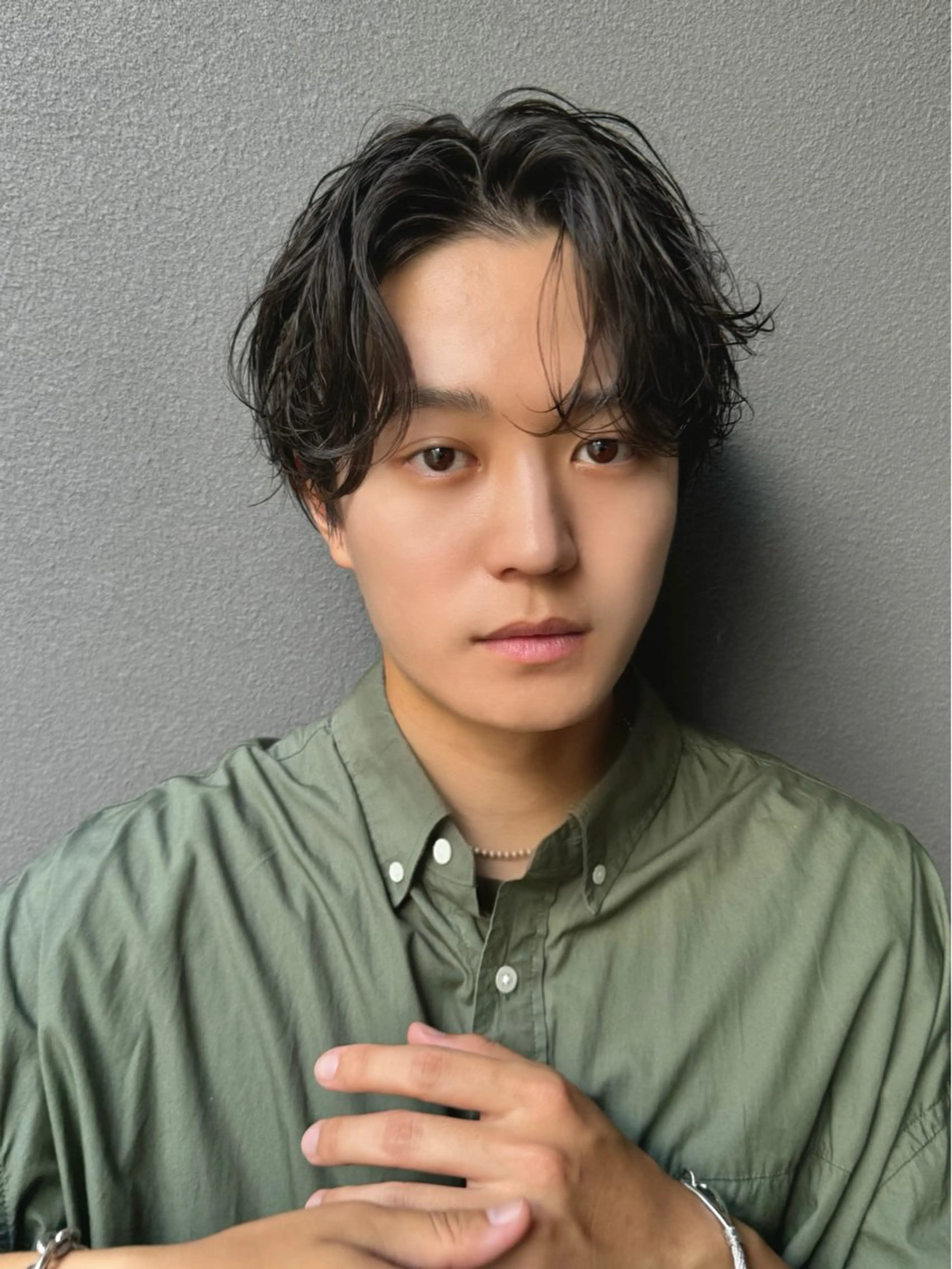 ミディアム パーマ メンズ 横浜 /シャドウ／ツイスパのヘアスタイル