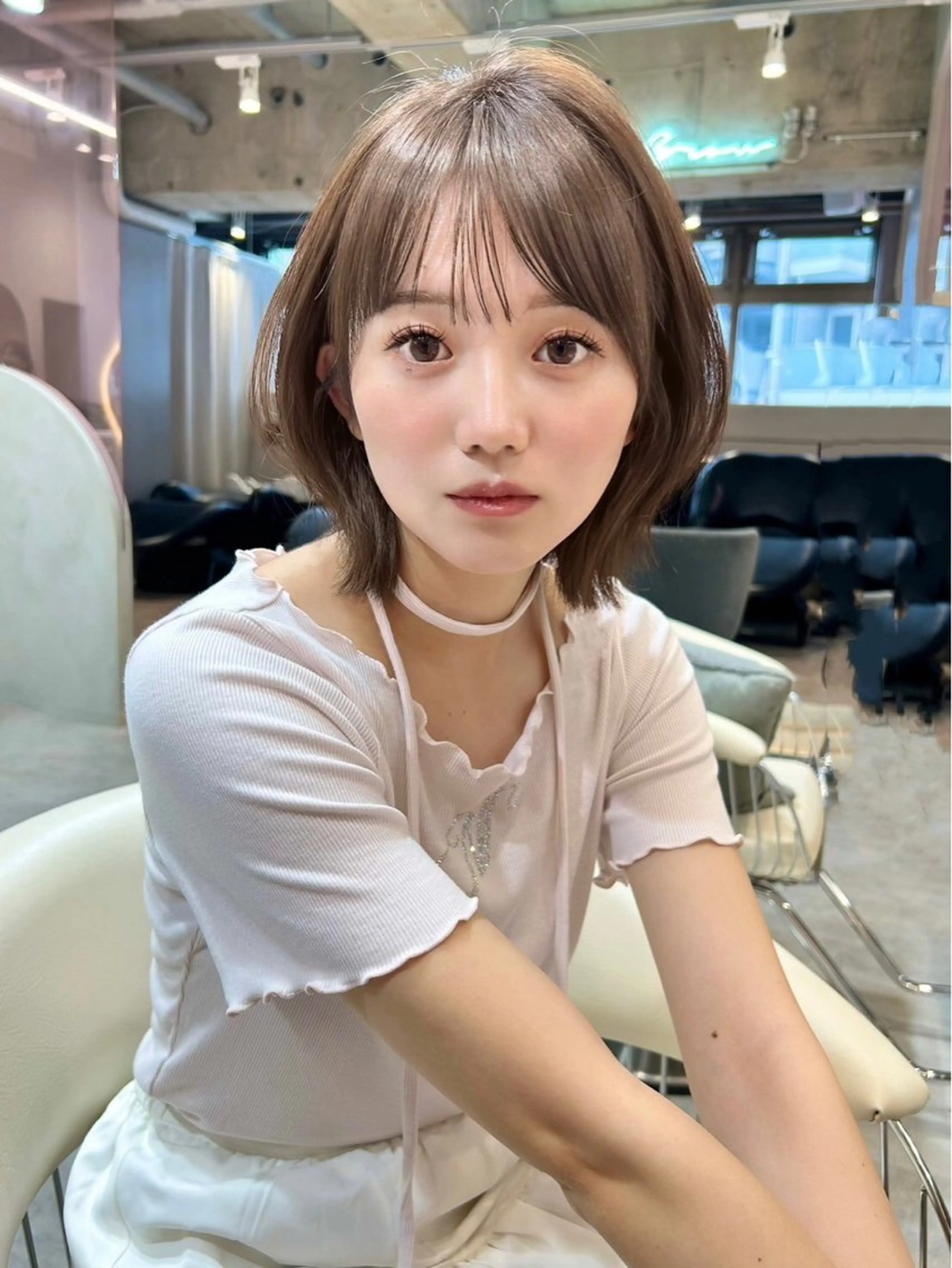 ミディアム カラー カット ヘアカラー トリートメント ロンド プロフィール浦和のヘアスタイル