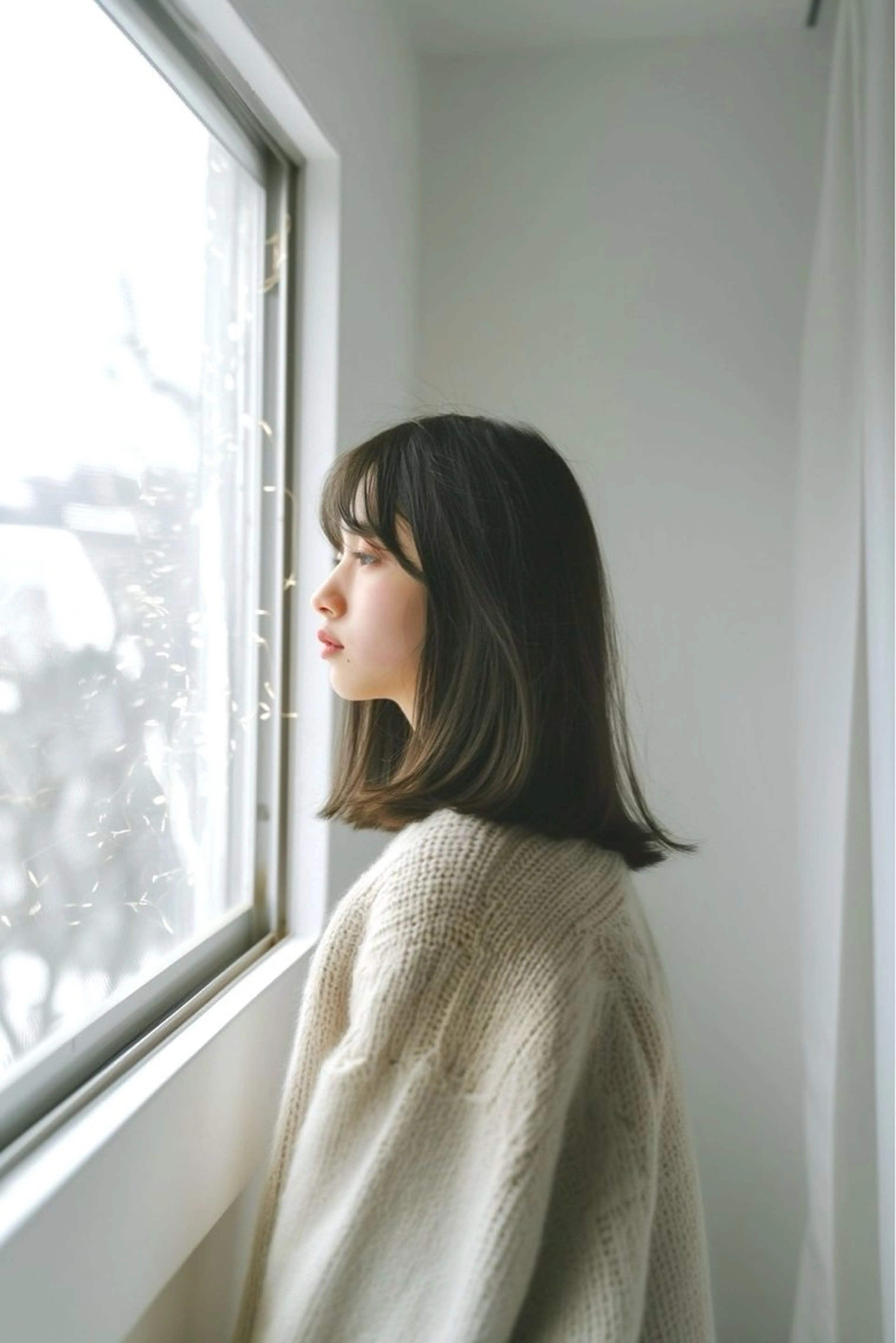 ミディアム カット ヘアカラー トリートメント 💛🤍U too e’s 鎌倉🧸のヘアスタイル