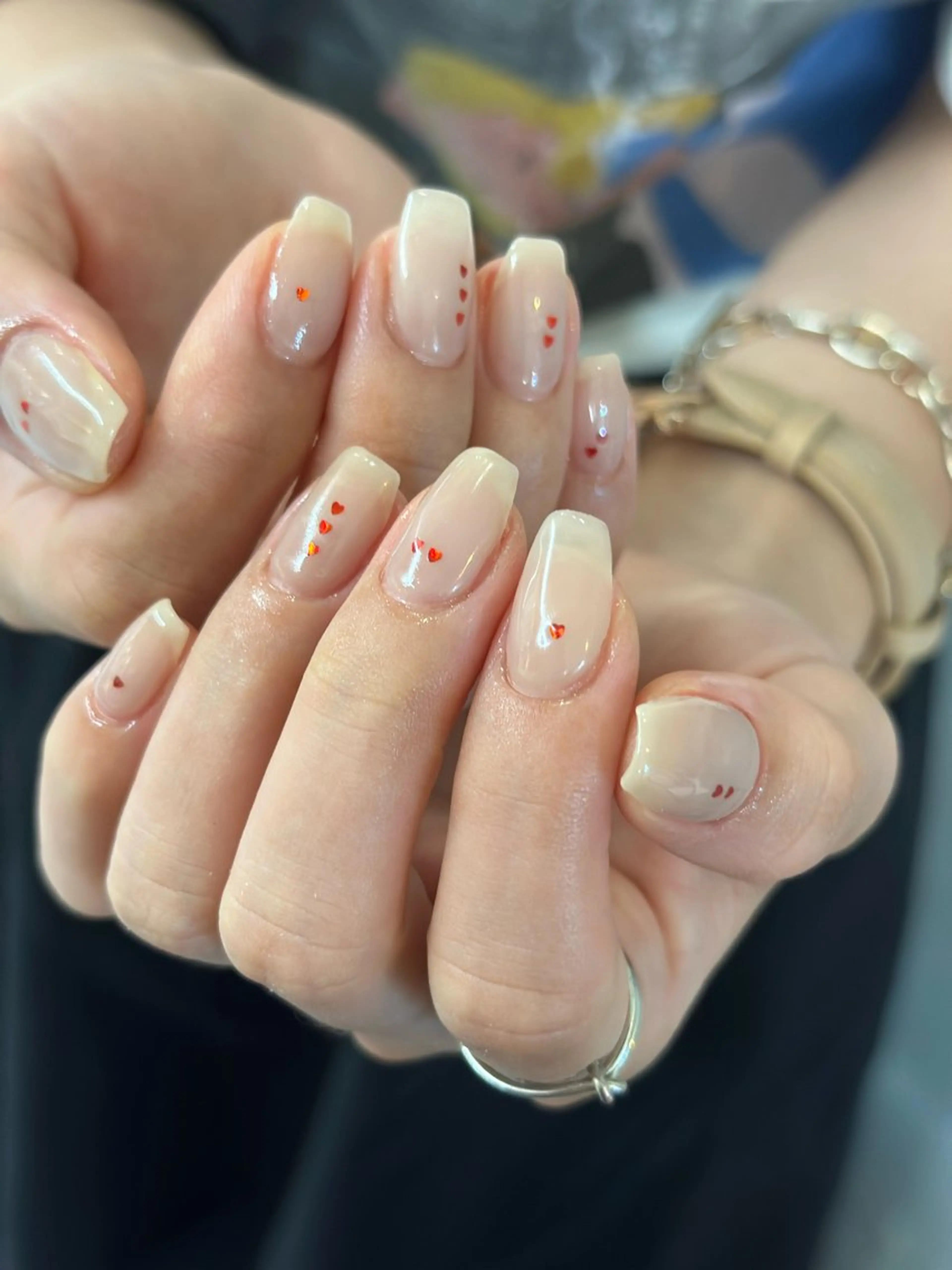 ネイル 長さ出し ワンカラーネイル fukuyasu rikaのネイルデザイン